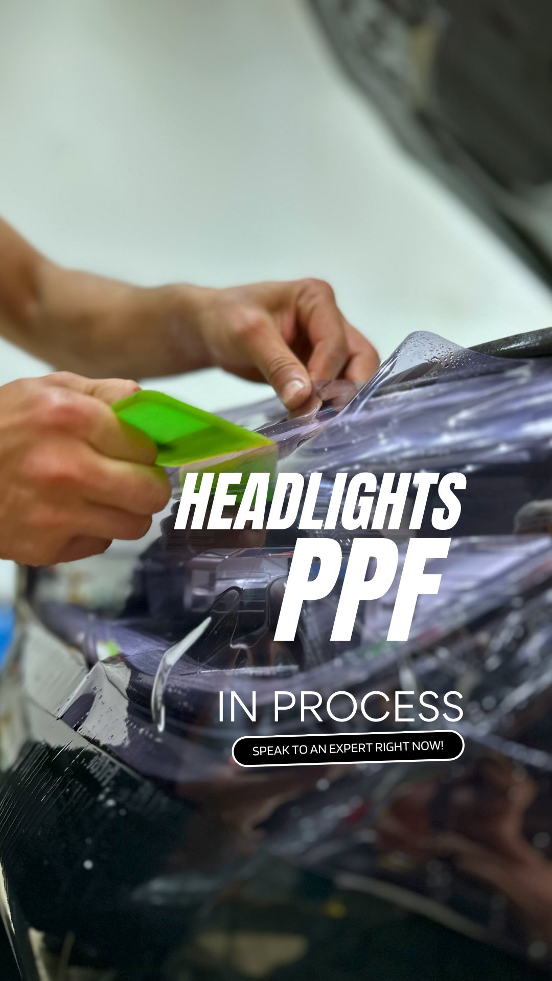 What costs less: protecting your headlights now or replacing them later?
1) Real protection against scratches, stone chips, and daily wear PPF creates a resistant layer that absorbs impact and prevents physical damage to the headlight.
Examples:
* Drivers who frequently take the motorway stop suffering from those small gravel “chips” that mark the headlight.
* Daily-use cars no longer accumulate micro-scratches caused by dirt, washing, and weather exposure.
* Sports cars or high-value vehicles keep their headlights flawless even with intense use.
2) UV blocking - preventing yellowing and loss of clarity
The film protects against solar radiation that makes headlights dull and opaque over time.
Examples:
* Cars parked outdoors don’t develop that yellowish tint that reduces both aesthetics and safety.
* Vehicles that spend long periods on the street maintain a “like-new” look for years, without the need for constant polishing.
* Those planning to sell their car achieve a much more appealing appearance, without the “worn-out” look.
3) Self-healing technology that removes micro-scratches with heat Superficial scratches simply “disappear” when exposed to sunlight or warm water.
Examples:
* After an automatic wash, small scratches naturally fade away.
* Cleaning mistakes - like rubbing the headlight with a dry cloth - no longer ruin the finish.
* Sunny days alone are enough to regenerate the film and keep the headlight looking smooth and clear.
Keep your headlights flawless for years - book your PPF installation.