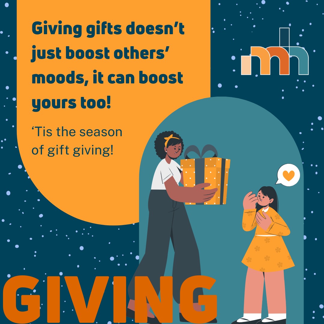 MindHealth Advent: Day 5
- - - - - - - - - - - - - - - - - - - - - - - - - -
This time of year brings the opportunity to put a smile of your loved ones’ faces by giving them a gift.
Try gift giving this winter season - whether it be a new fluffy pair of socks, cooking dinner, or giving a hug! When giving, pay attention to not only how it makes the recipient feel, but also how it makes YOU feel! ❤️
#mindhealth #mentalhealth #mentalwellbeing #advent #day5 #gifts #giftgiving #giving #love #medstudents #medschool