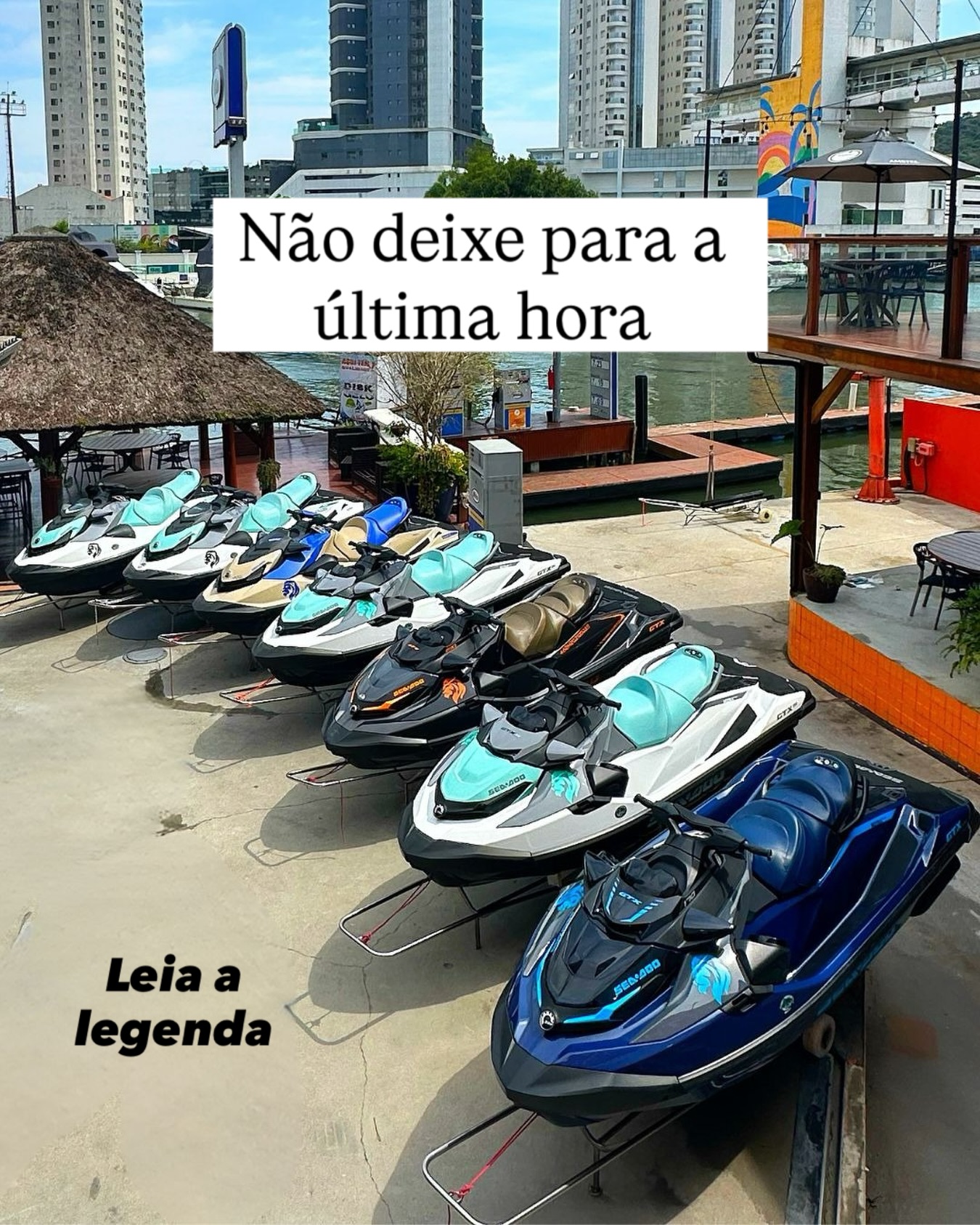 Não deixe para a última hora reservar um Jet nesse final de ano.
Já tem datas em Dezembro com todos os Jets alugados.
Faça a sua reserva com antecedência!
E curta as férias de Jet