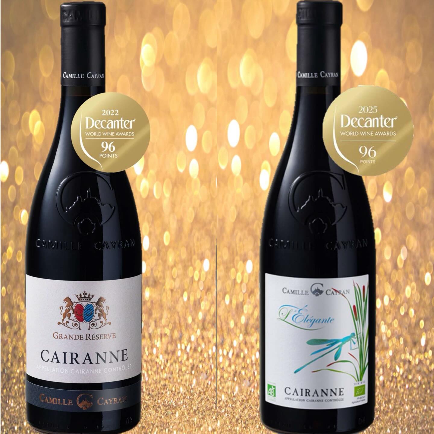 Just arrived from Cave de Cairanne.🇫🇷
Cru Cairanne
🍷Camille Cayran Grande Reserve 2020 🥇
🍷Camille Cayran Elegante Organic 2023 🥇