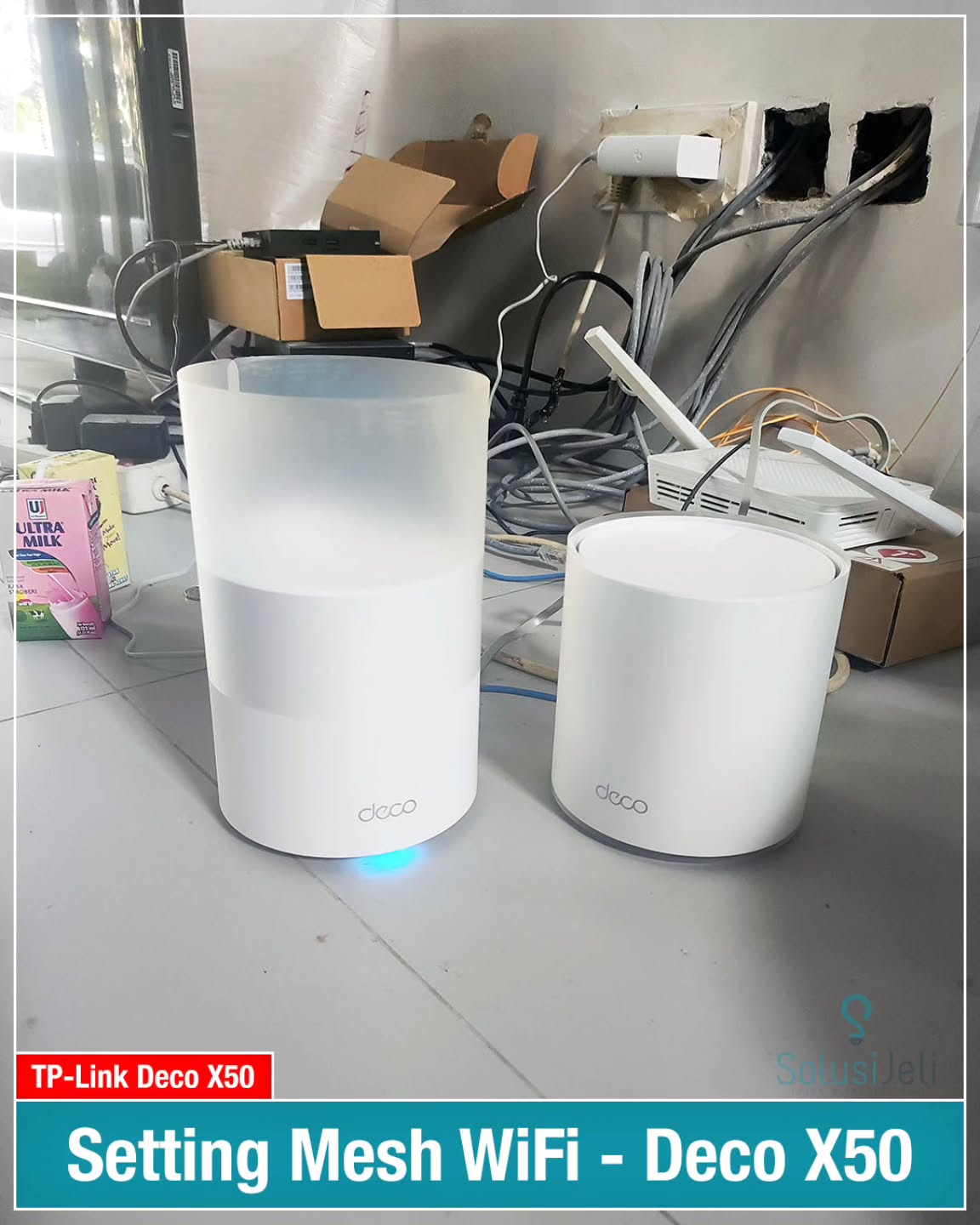 Klien sedang bangun rumah. 2 lantai. Sudah hampir selesai. Minta tolong dicek dan dicarikan solusi untuk kebutuhan internetnya.
Teknisi datang ke rumah baru Klien di Pakuan Hill, Tajur, Bogor. Saat dicek, rumah Klien ada void di tengah ruangan. Kabel LAN ke setiap kamar juga sudah ada. Ingin alat yang mudah untuk diaturnya. Akhirnya kita sarankan untuk pakai Mesh WiFi dari TP-Link, yaitu Deco X50.
Klien pesan alat ke kita dan minta langsung sekalian dipasangkan. Terima beres.
Sekarang sudah terpasang. Siap digunakan.
Done.
#settingtplinkdeco #settingmeshwifi #jasasettingdeco