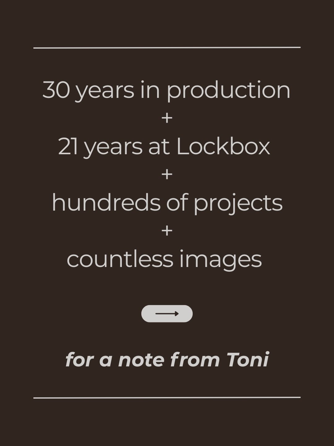 It’s been fun. I’m heading in a new direction, and Tim will keep Lockbox moving forward. #lockboxproductions