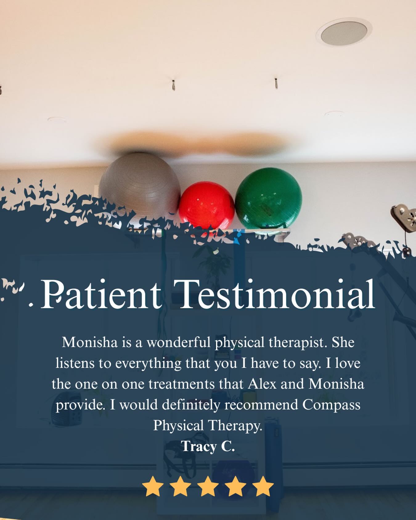 👏Testimonial Tuesday 👏
Personalized care makes all the difference!
We’re proud to provide one-on-one treatments and truly listen to our patients. Thank you for the kind review! 🙌
#compasspt #physicaltherapy #oneononecare #testimonialtuesday