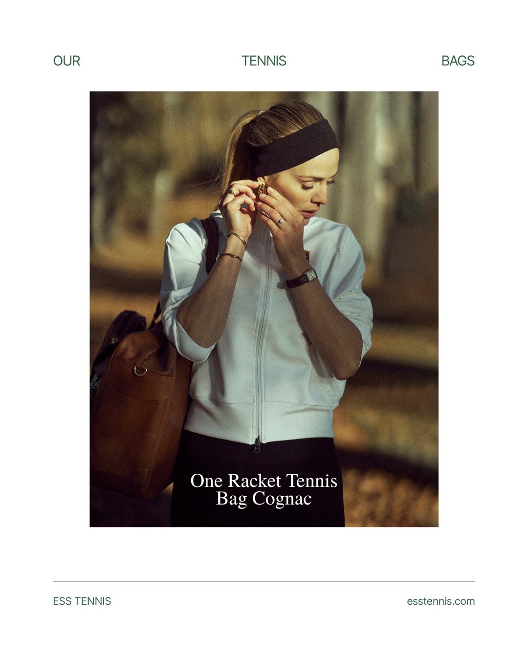 When it’s just you, your focus, and the quiet routine that sets the tone.
Your One Racket Tennis Bag in cognac is made for exactly that.