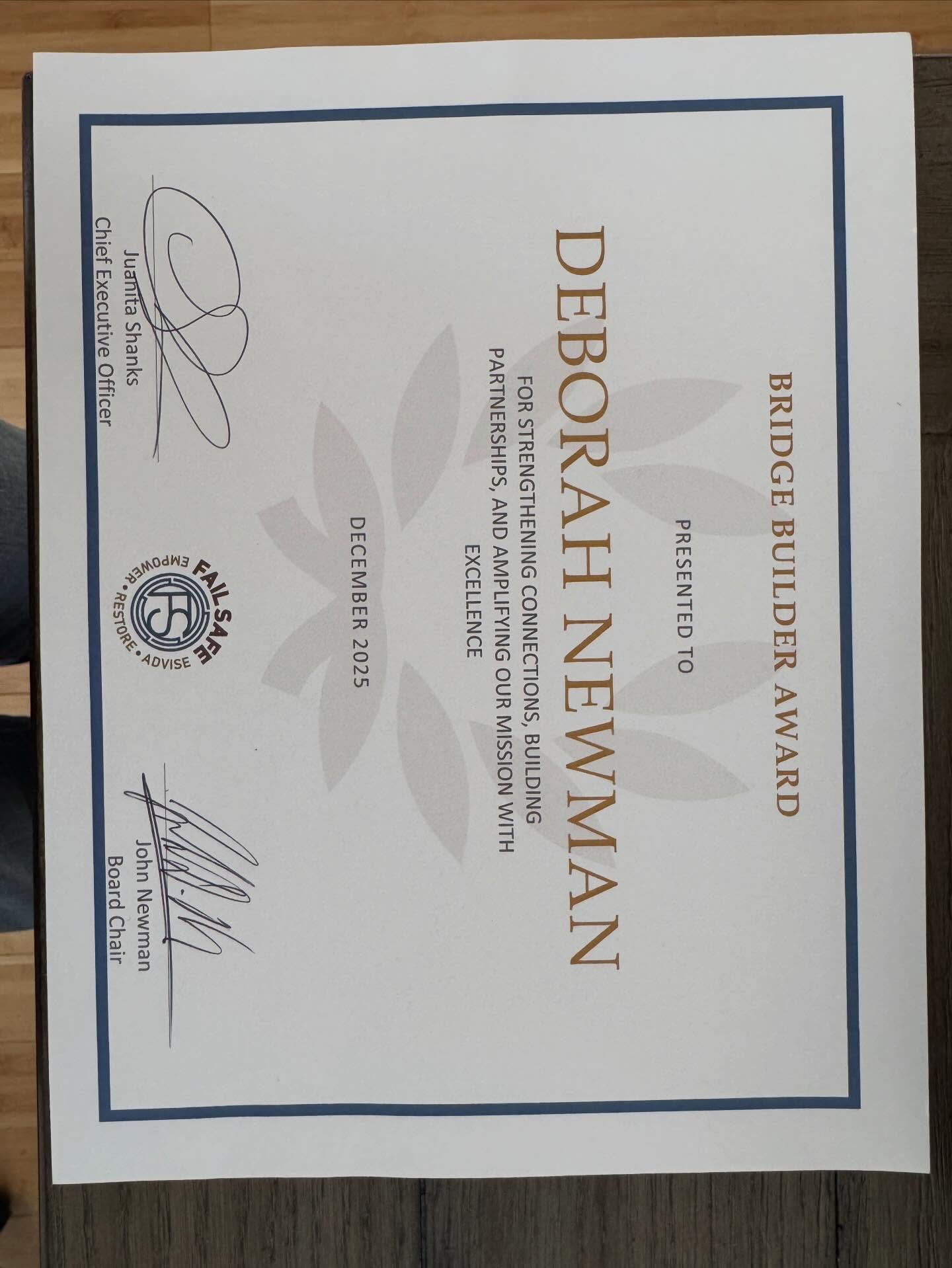 Proud to be able to give back Failsafe-ERA and honored to work with you.