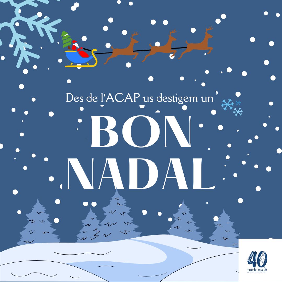 🎄 Bon Nadal 🎄
Des de l’ACAP us desitgem unes festes plenes de calma, salut i moments compartits.
Gràcies per acompanyar-nos, confiar en nosaltres i caminar al nostre costat un any més 💙
Seguim sumant, també el 2026.
✨ Bon Nadal i bones festes ✨
🎄 Feliz Navidad 🎄
Desde ACAP os deseamos unas fiestas llenas de calma, salud y momentos compartidos.
Gracias por acompañarnos, confiar en nosotros y caminar a nuestro lado un año más 💙
Seguimos sumando, también en 2026.
✨ Feliz Navidad y felices fiestas ✨
#Nadal #juntsmiremcapalfutur #ACAP40 #parkinsoncat