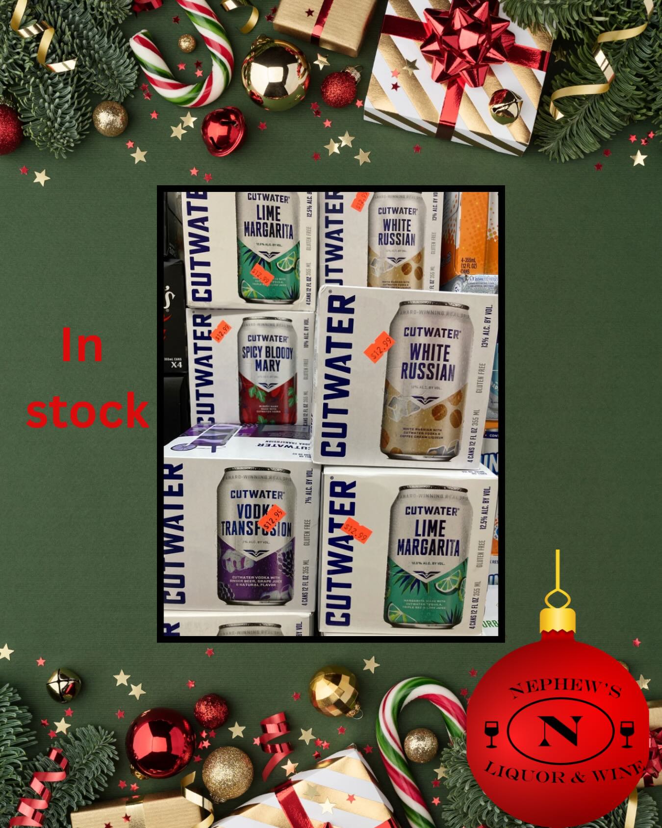 🎁 Cutwater ready to drink beverages are ideal for entertaining, relaxing or as an enjoyable accessory to your holiday wrapping!
🎄 Stop by today to pick up your favorite flavor.
#cutwater#lakechamplain#adirondackmountains#upstateny#canada#vermont#quebec
@cutwaterspirits