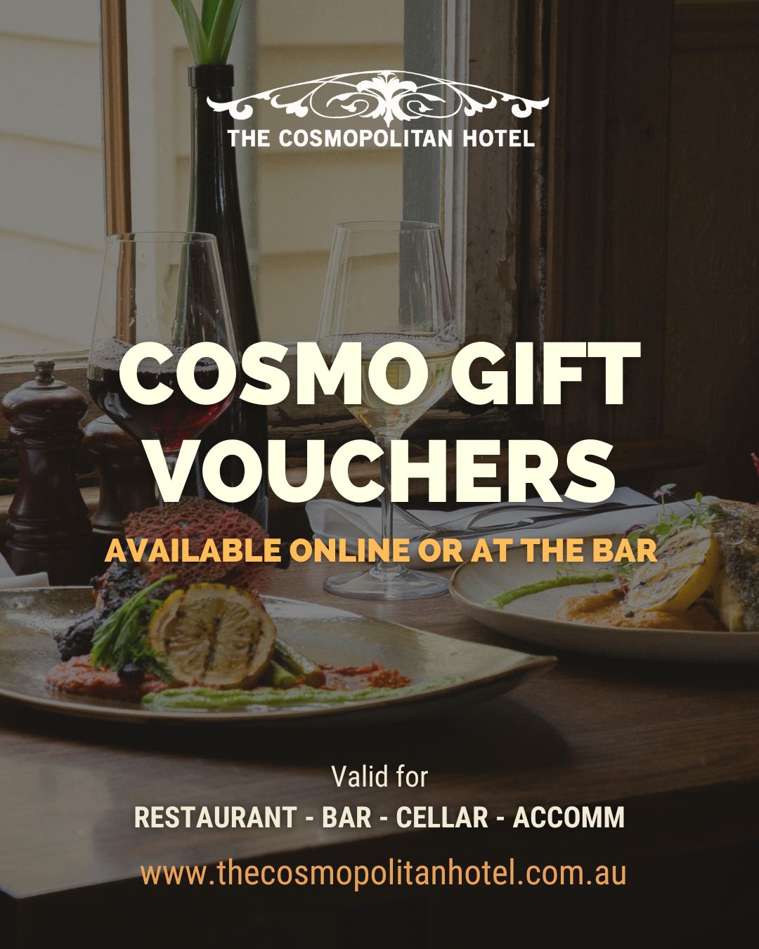 Our gift vouchers conveniently available online. Available to order and send to your loved ones inbox in an instant. The perfect ‘experience’ gift for those who don’t need anything…
Head to our website to learn more.
.
.
.
.
.
#trentham #hepburnshire #daylesfordmacedonlife #macedonranges #cosmotrentham #thecosmopolitanhotel #onehourout #onehouroutofmelbourne #melbournefoodie #daylesfordmacedonlife #macedonrangeswine #countryvictoria #regionalvictoria #visitmacedonranges #visitvictoria