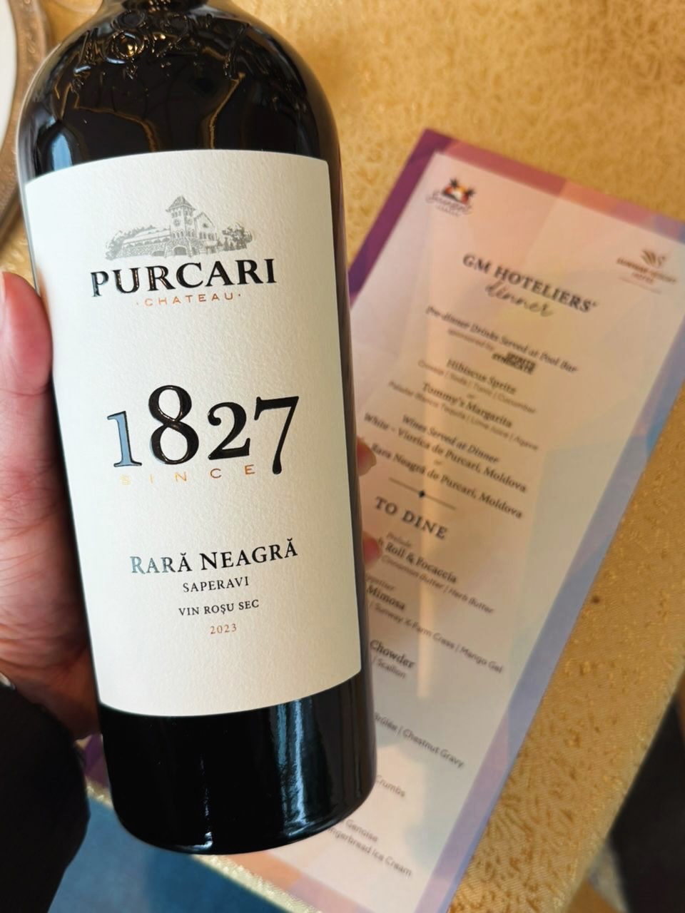 A beautiful evening with great company — made even more special with our wines featured at the Hotel GM Dinner.