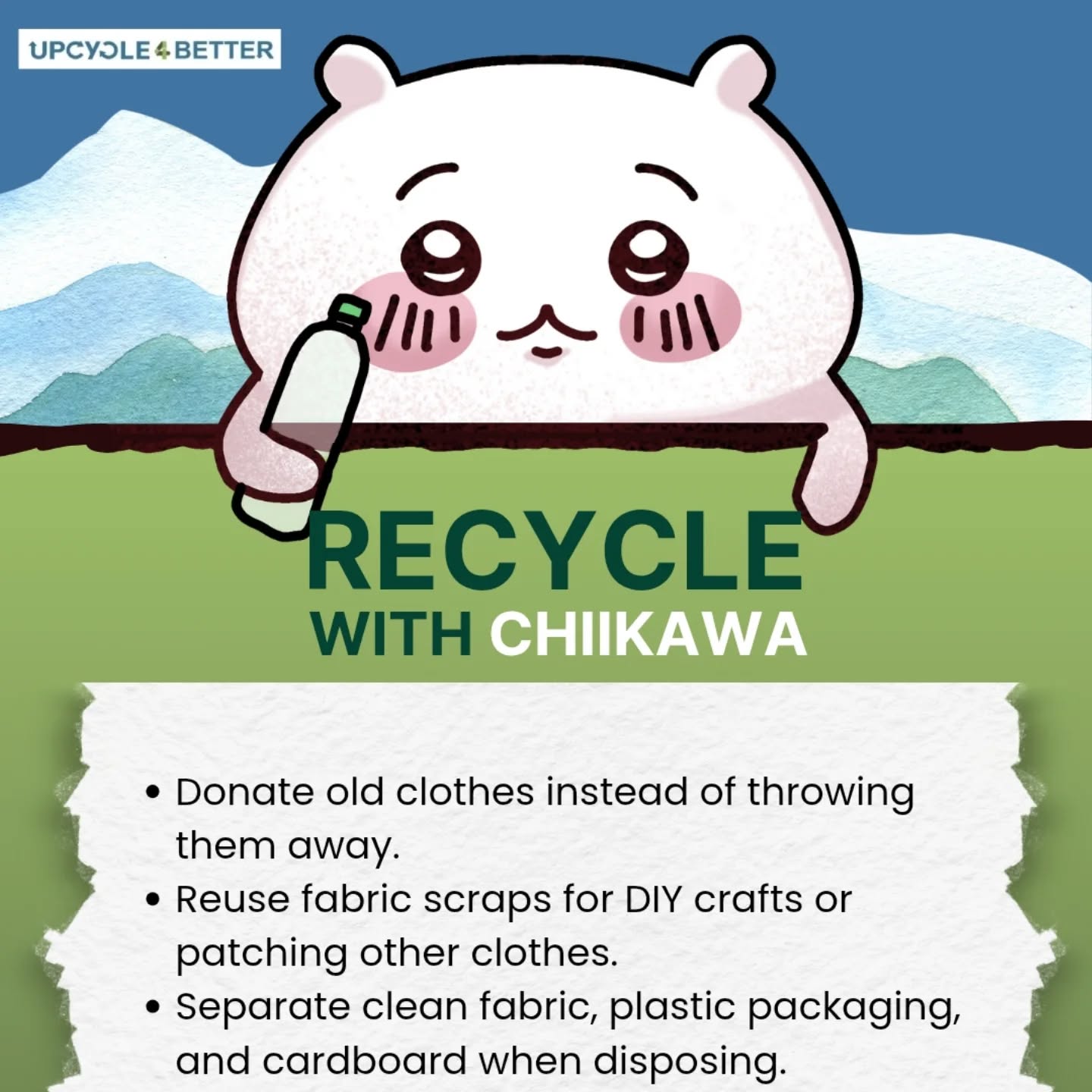 Think before you throw โป๏ธ Hereโs how to recycle more effectively.
If youโd like to learn more about what weโre doing, please visit our website at www.upcycle4better.com ๐ or click the link in our bio ๐
#Upcycle4better #U4B #bettertogetherโค๏ธ #UpcycleMovement #ChangeThroughReuse #InspiredToUpcycle #FutureIsUpcycled #recycling #recycle #upcycling #sustainability #zerowaste #ecofriendly #reuse #plasticfree #circulareconomy #sustainablefashion #recycledfashion #fashionrevolution #slowfashion #diyfashion #textilerecycling #FYP #Love #ReduceWaste