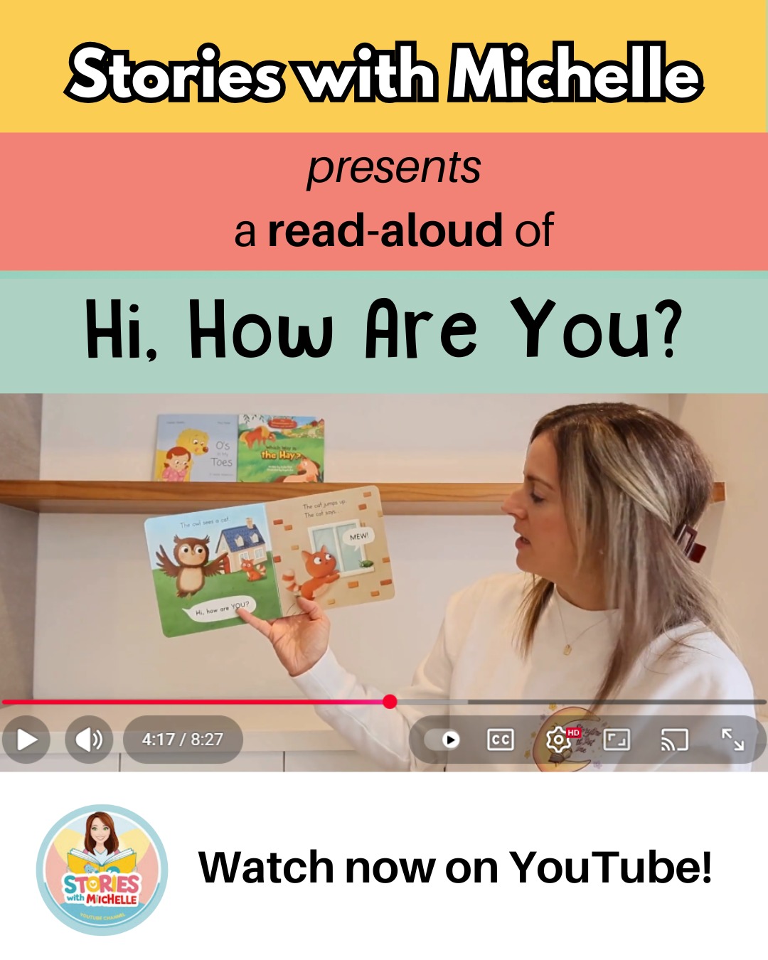 For day 4 of launch week...
I'm excited to share that my book was featured as a read-aloud on the ๐๐ญ๐จ๐ซ๐ข๐๐ฌ ๐ฐ๐ข๐ญ๐ก ๐๐ข๐๐ก๐๐ฅ๐ฅ๐ YouTube channel!
Watch now on YouTube (๐๐ก๐ฒ๐ฆ๐ข๐ง๐ ๐
๐ฎ๐ง ๐๐จ๐ซ ๐๐ข๐ญ๐ญ๐ฅ๐ ๐๐ง๐๐ฌ episode) and make sure you subscribe while there!
Books also featured:
โค๏ธ ๐โ๐จ ๐๐ฃ ๐๐ฎ ๐๐ค๐๐จ by Cassie Shelley, Illustrated by Pixy Petal
โค๏ธ ๐๐๐๐๐ ๐๐๐ฎ ๐๐จ ๐ฉ๐๐ ๐๐๐ฎ? written by Jackie Elize, illustrated by Quynh Rua