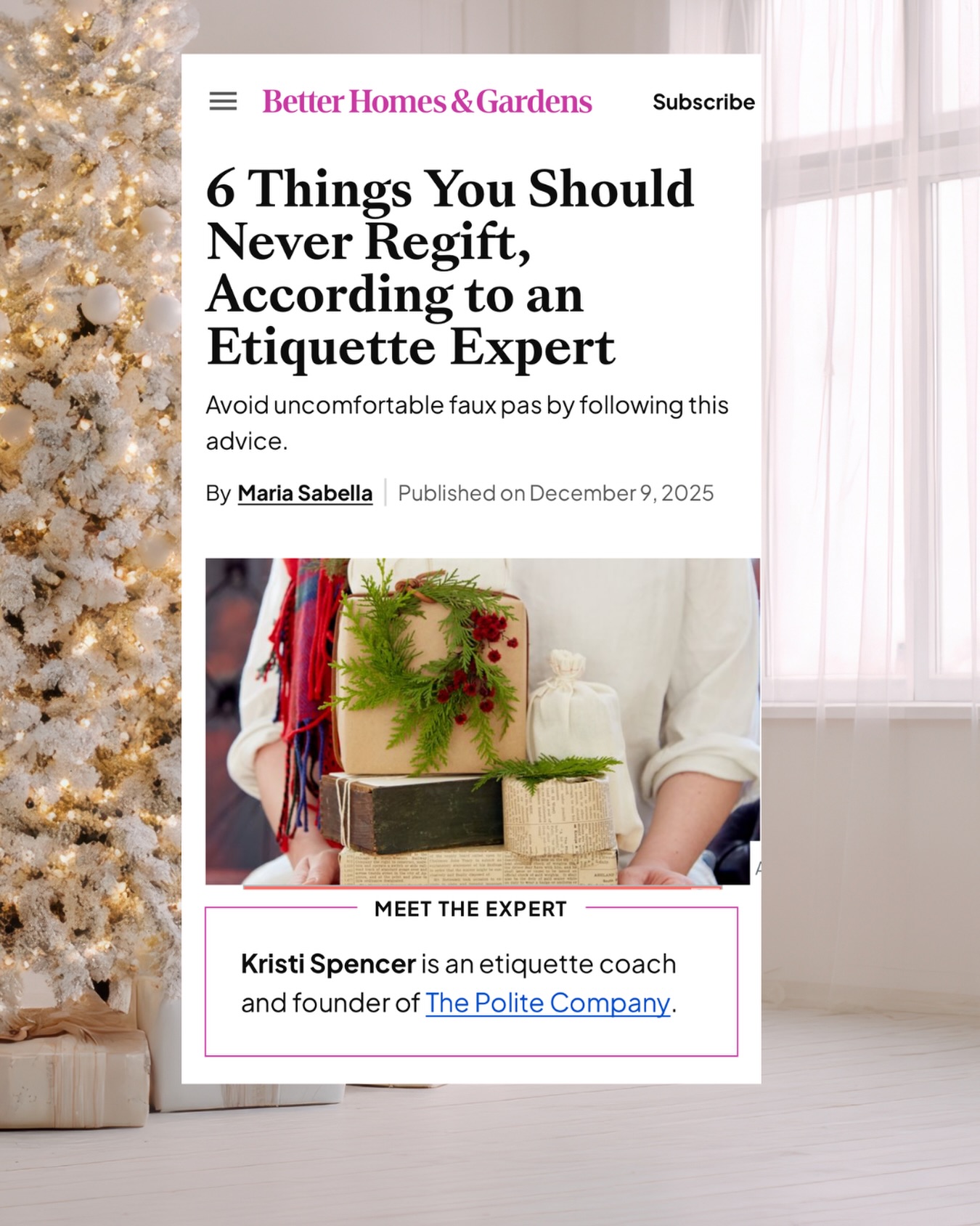 Wow! Thank you to @betterhomesandgardens for sharing my best regifting tips!
Do you know which TV show first used the word âregiftâ? Let me know in the comments.đ