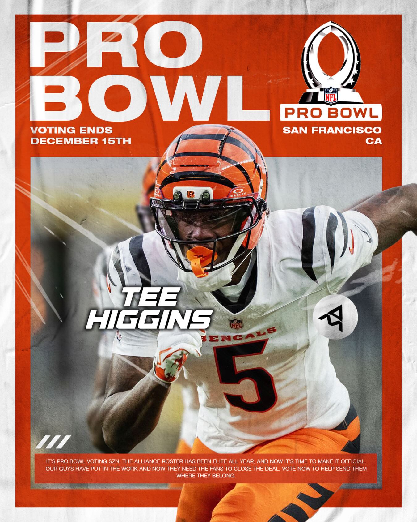 @teehiggins has earned it! Make your vote count. Link in bio.