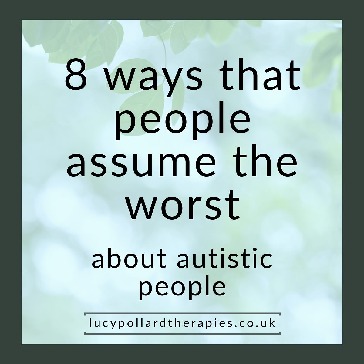 8 ways that people assume the worst in autistic people…
❤️🩹 Asking lots of questions. People often assume this is a sign of criticism or lack of faith, when actually it’s a need for clarity and precision
❤️🩹 Lack of hierarchy. Speaking to everyone in the same manner, regardless of where they sit in the social hierarchy. Best friends, teachers, strangers - everyone is treated equally. For people who thrive on hierarchy, this one feels like a direct challenge.
❤️🩹 Sensory seeking. So often, young children who seek out strong tactile or proprioceptive input will love rough play, squeezing and crashing into things because it provides them with the sensory input they crave. Sometimes others get hurt. It’s right to address this, but it’s not ok to assume that the intention was to cause harm, when that’s not the case
❤️🩹 Inconsistent presentation. Autistic people are often sensitive to changes in the environment. New sounds, lights and smells can all tip someone over into overwhelm. Skills that were easy one day will suddenly be impossible. This isn’t being difficult, it’s having sensory sensitivities
❤️🩹 Demand avoidance. Sometimes autistic folk need to say “no” to demands. This doesn’t mean they are spoilt or selfish, it means their nervous system is in panic mode and they are trying to gain a feeling of control over their environment
❤️🩹 Impulse control. A lot of autistic people have some degree of difficulty with executive function. Difficulties with impulse control, with working memory and with attending to others can all mean they are more likely to interrupt others. It’s not deliberate rudeness, it’s just that conversations are really hard
❤️🩹 Motor disorders. Autistic people often find it harder to learn new motor skills. This is written off as laziness when they might be working far harder than you will ever know
❤️🩹 Verbal shutdowns. Not talking isn’t rudeness, it’s a sign of overwhelm.
What do all of these have in common? They make others feel uncomfortable. The responsibility is placed on the autistic person to change, and not on others to understand and support. It’s a perfect example of the double empathy problem ✌🏻