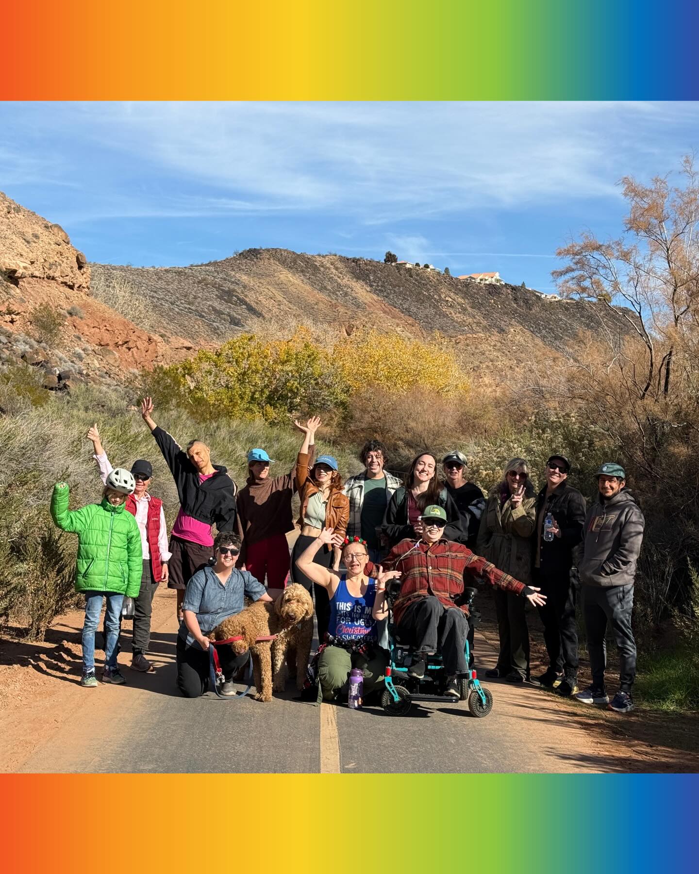 We had PERFECT weather for our last hike of the year with @prideofsouthernutah ☀️🏳️🌈 See y’all in 2026!