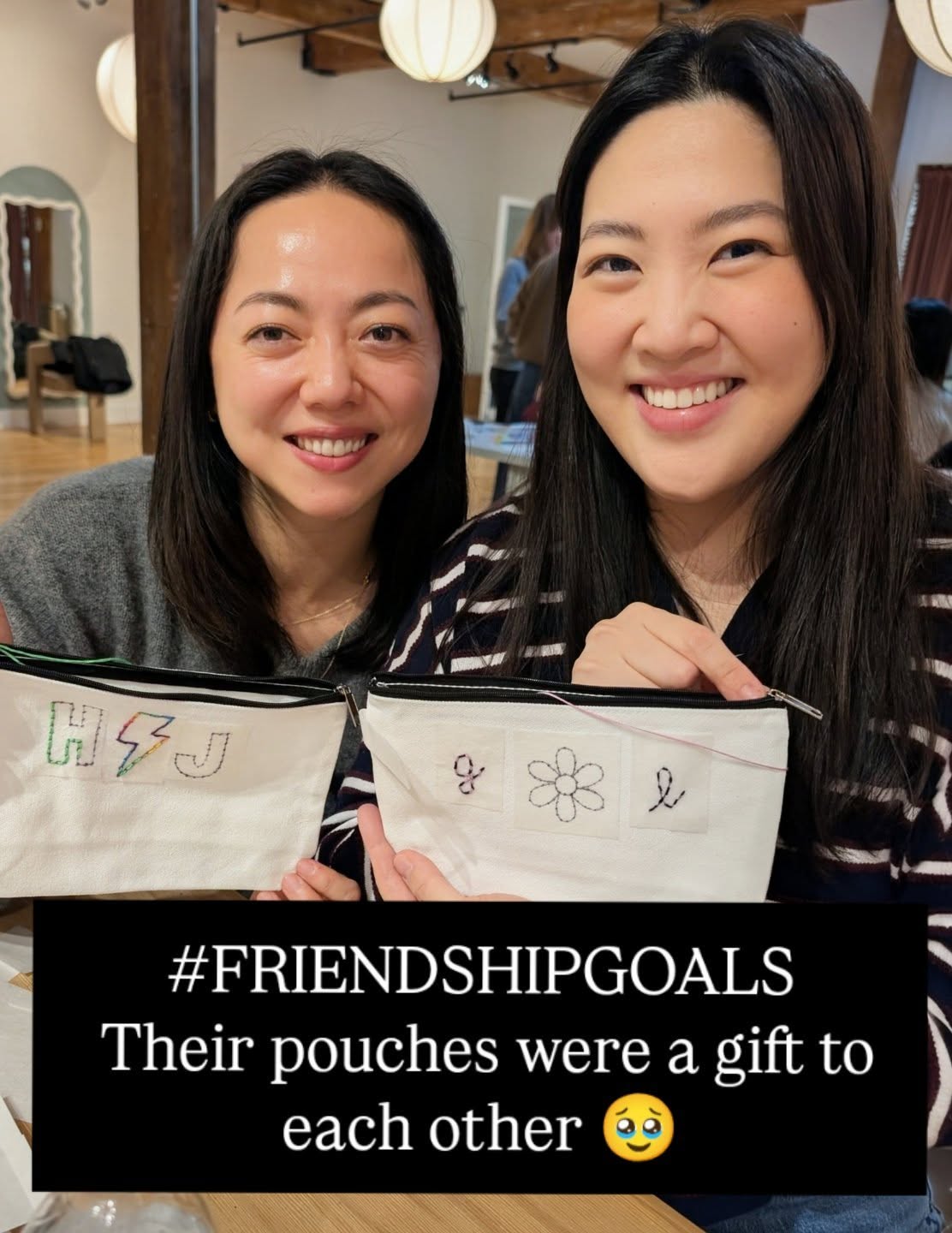 The cutest idea from last night’s workshop with @takeamoment_hbk at @thelittleglowsociety 🧵💕
Instead of stitching something for themselves, these long-distance besties designed personalized pouches with each other’s initials to gift one another. Such a thoughtful way to stay connected when you’re miles apart. 🥹
Moments like this remind me why I love hosting these workshops—every event is filled with creativity, heart, and new ideas. ✨
These exact pouches are included in our At-Home Embroidery Kits, so if you’re dreaming up something special for your bestie, head to the link in bio to order yours before they’re gone tonight. Winter workshop dates coming soon 💗
#nj #nyc #hoboken #embroiderybabes #handembroidery #modernembroidery #girlsnightideas #bestiegifts #thoughtfulgifts #handmadewithlove #creativetogether #craftnight #stitchingcommunity #njsmallbusiness #shoplocalnj #bergencounty #bergencountymoms #njmoms #hobokennj #thingstodonj #supportsmallbusiness #creativeworkshops #girlsnightout