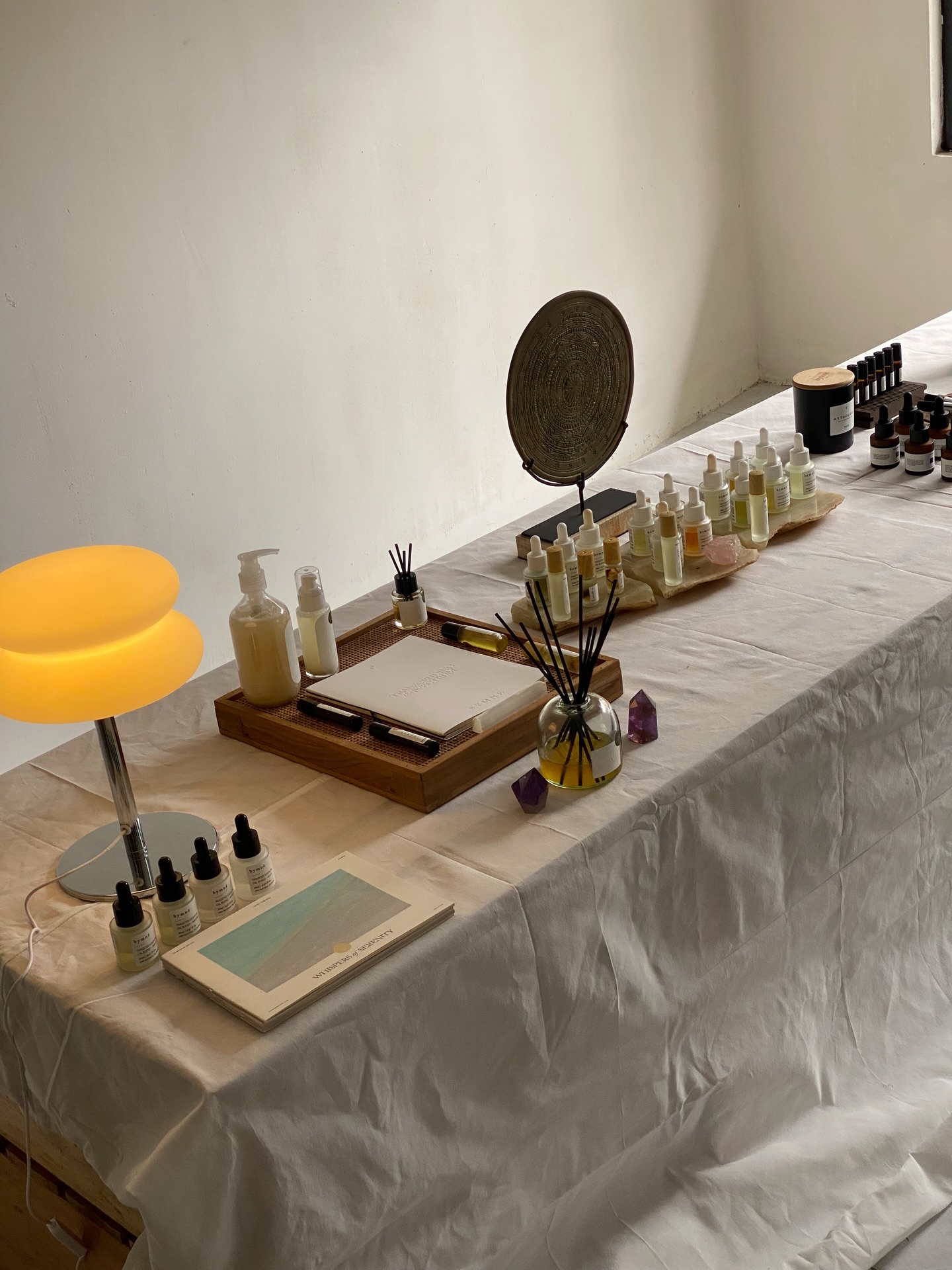 Our try on corner at the office 👀
Available for private showing (by appointment only): this month fully booked, you can book a visit for January 2026 🍃
#bymnēprivateshowing #officevisits #appointmentsonly