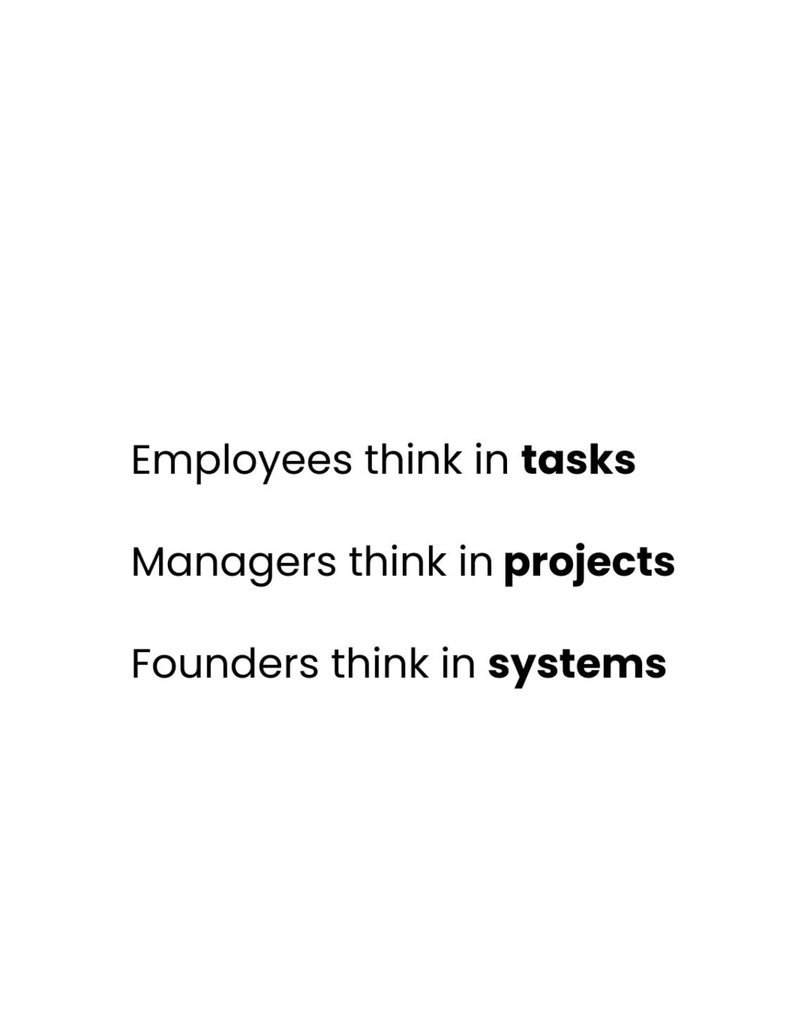 Thinking in tasks… or in systems? 🤔