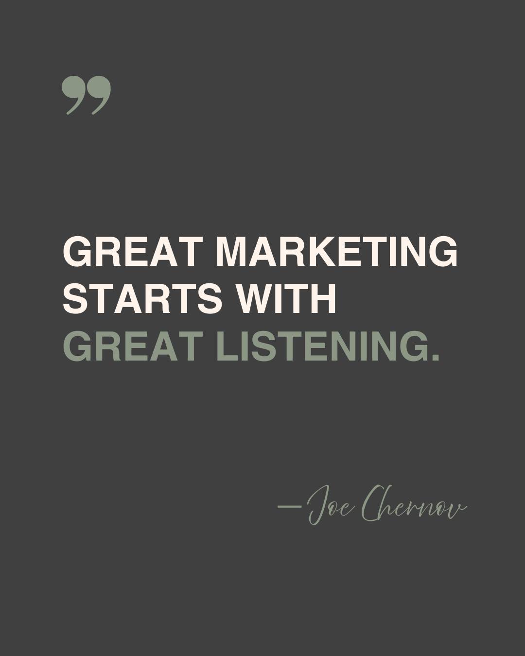 Great marketing starts with great listening. Because real connection doesn’t come from talking louder — it comes from paying closer attention.
When you listen to your audience’s needs, challenges, and conversations, your message becomes more meaningful, more human, and more effective.
The best strategies aren’t just seen or heard — they’re felt.