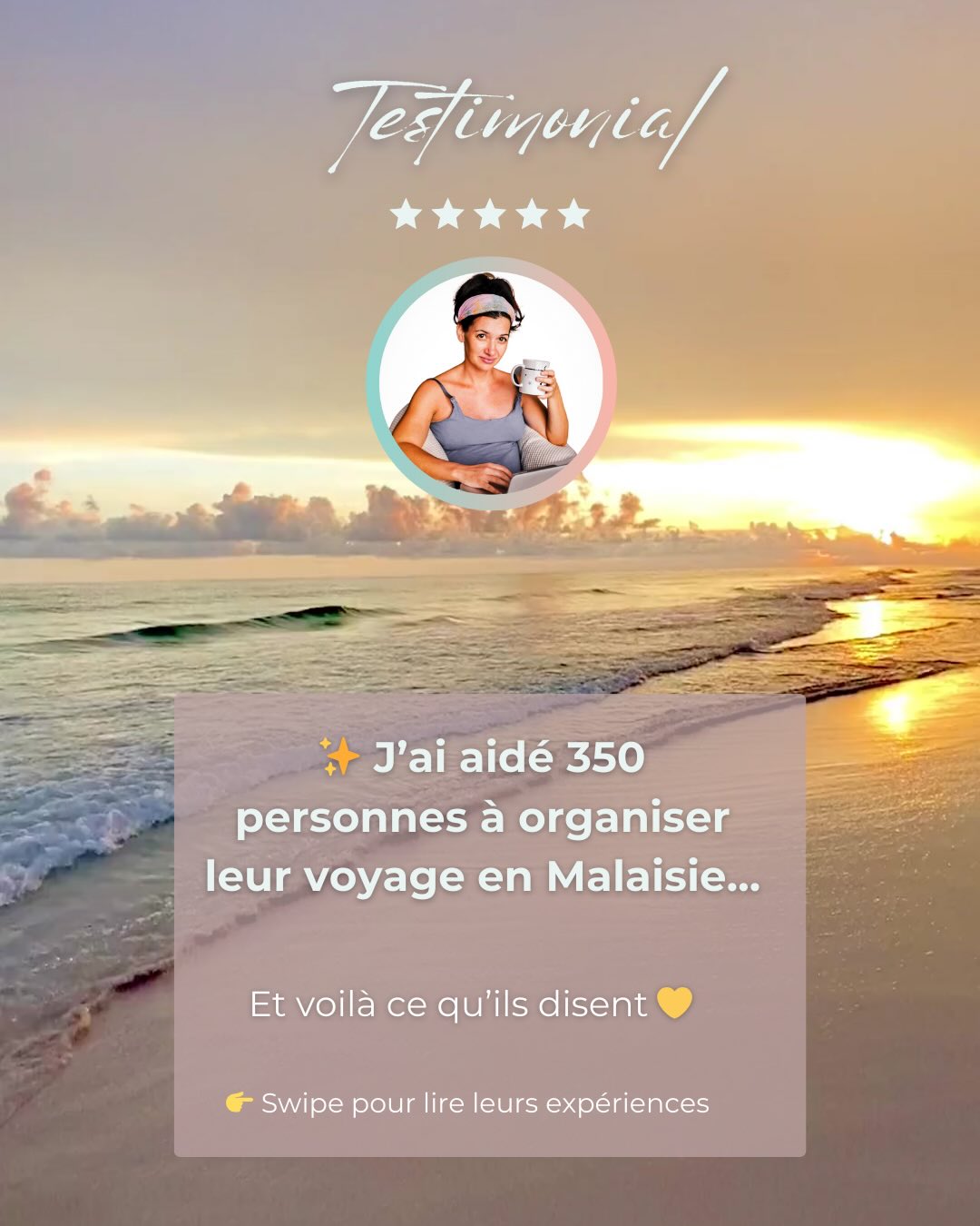 Chaque fois que je (re)lis les témoignages de mes clients, j’ai le sourire jusqu’aux oreilles 💛
Derrière chaque message, il y a une famille, un couple, un voyageur…
…et une expérience que j’ai eu la chance d’accompagner de A à Z.
Créer un voyage en Malaisie, ce n’est pas juste assembler des hôtels et des activités :
c’est comprendre ce que toi tu veux vivre, ce qui te fait rêver, ce qui t’inquiète parfois,
et transformer tout ça en un itinéraire fluide, magique… et surtout adapté à ta réalité 🌺✨
Merci du fond du cœur à toutes les personnes qui me font confiance.
Swipe pour découvrir leurs mots… et imaginer ton propre voyage 💫
💬 Dis-moi en commentaire si tu veux toi aussi que je t’aide à planifier ton voyage !
🤗 Je te répondrai personnellement 👍🏻