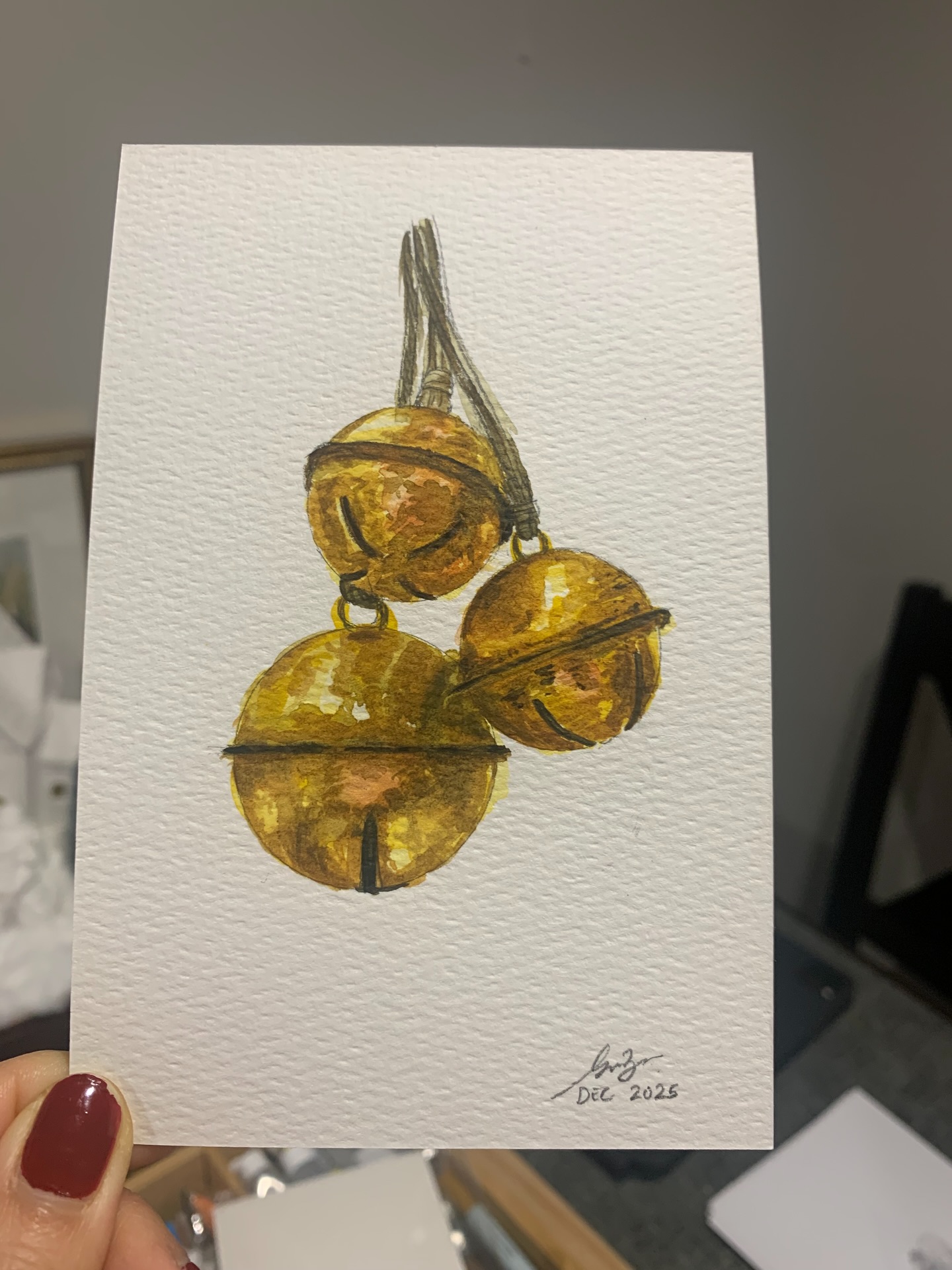 Ten days before Christmas! 🎄
#watercolourart #Holidaydecor #sleighbellsringing