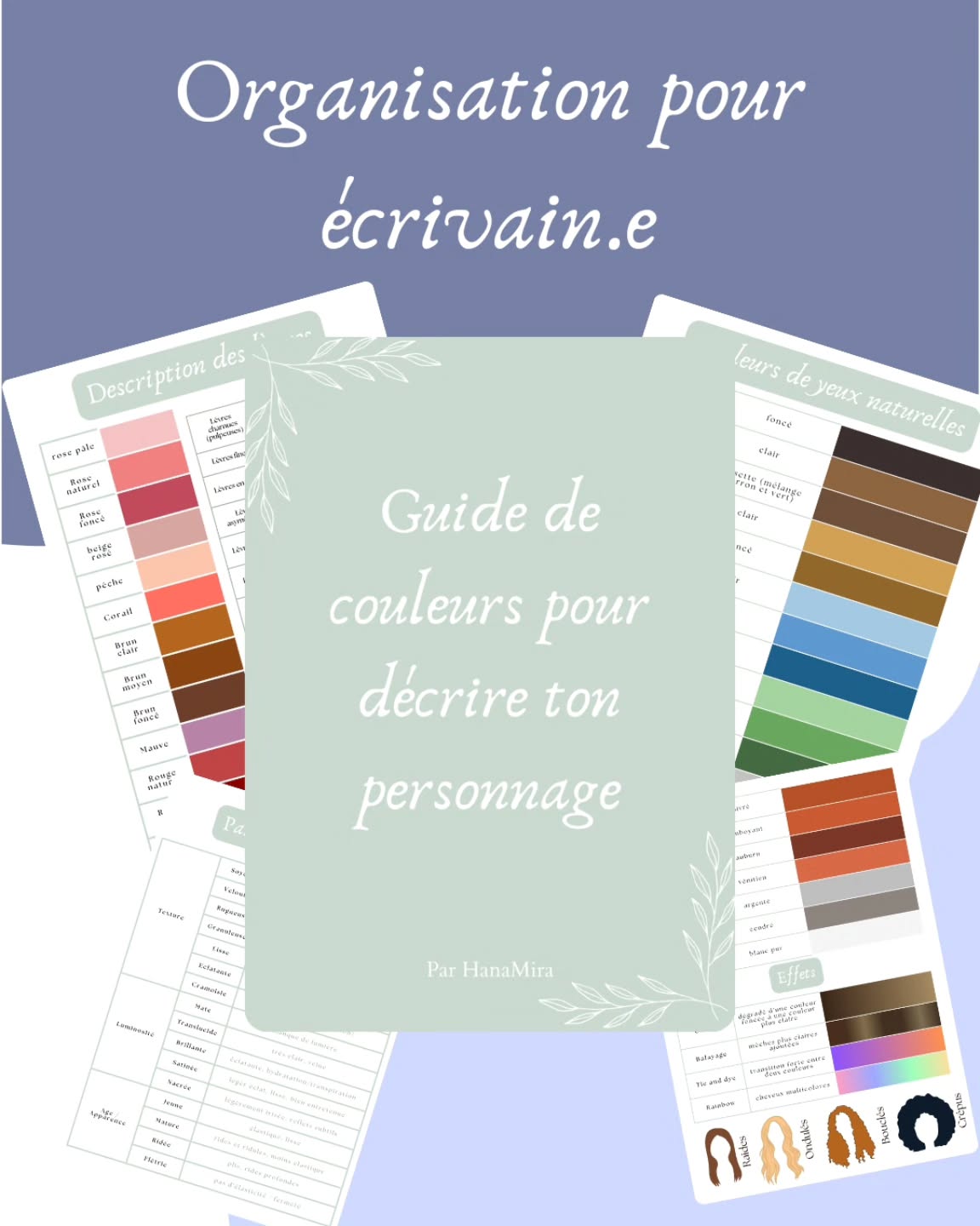 Guide de couleur pour décrire tes personnages ! 🎨