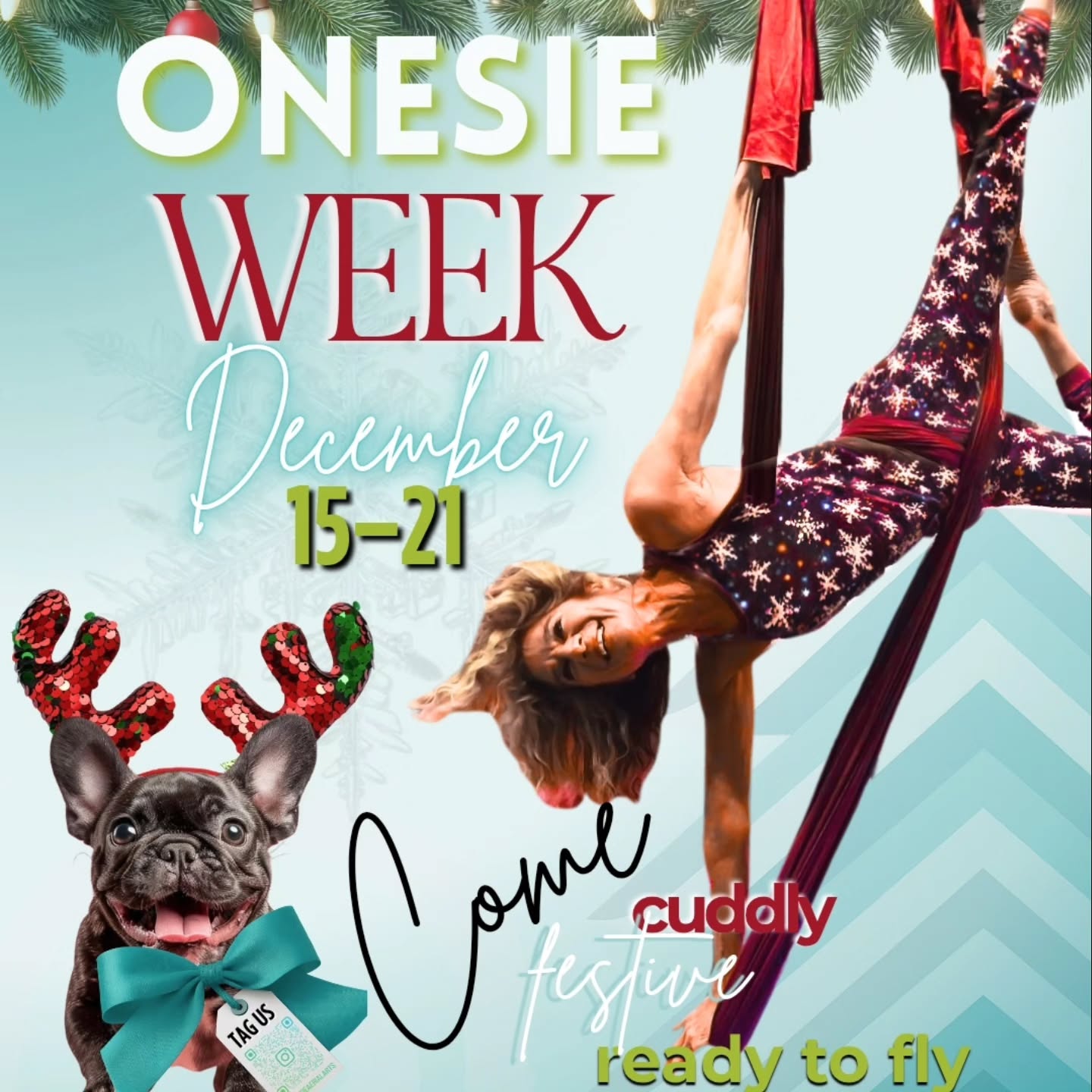 ☝🏻Onesie Week is Here!
Wear your coziest 'apparatus appropriate' onesie to the studio and bring in the festive vibes with your donations for the @friscofamilyservices Food Drive!🥫
Comfort season activated! Help us spread some holiday joy 💙
#friscofamilyservices #fooddrive #altitudefitnessfrisco #altitudeaerialarts #aerialfitness