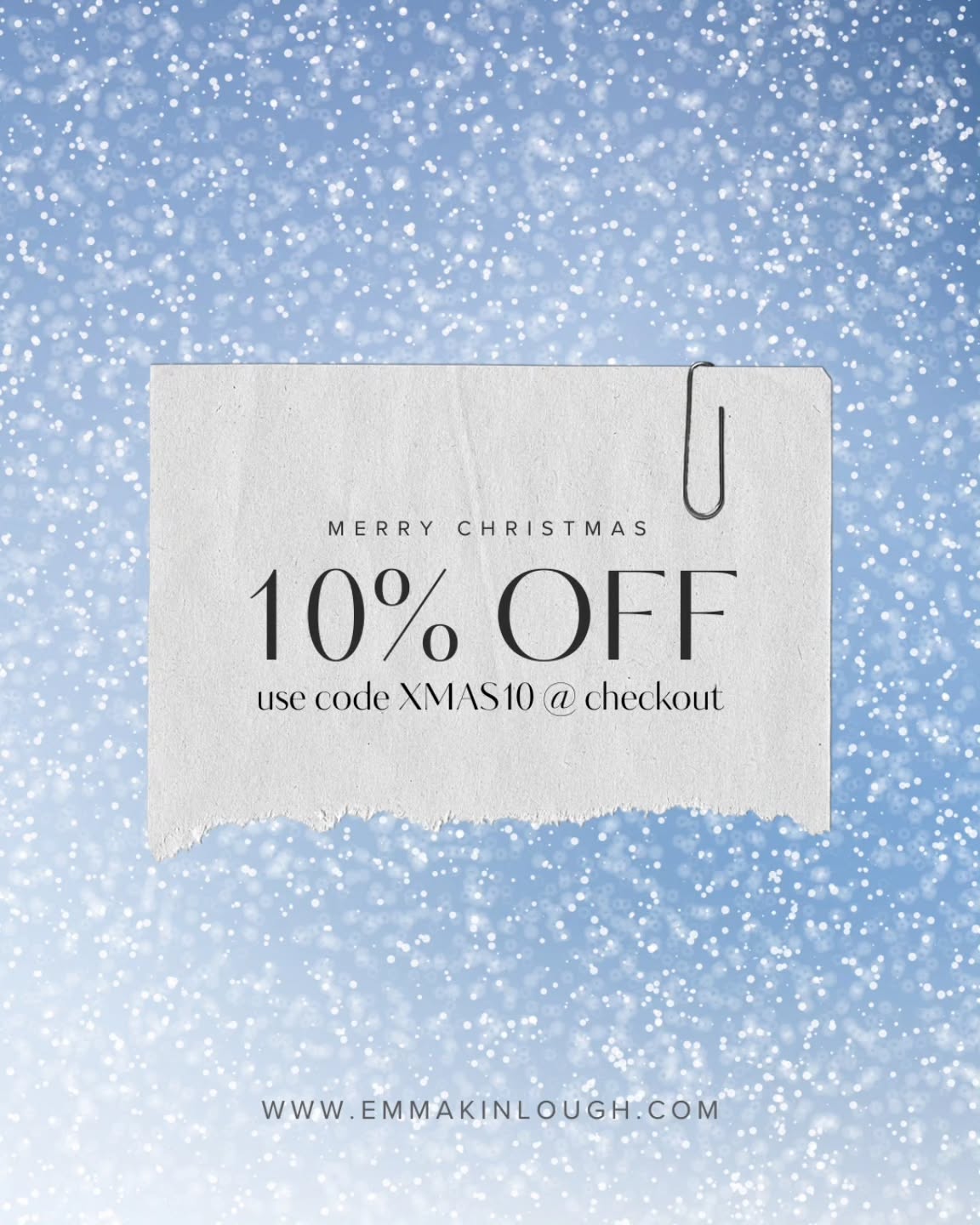 🎄🎀 C H R I S T M A S S A L E 🎀🎄
Guys I'm offering 10% off any purchase from my website for Christmas (EXCLUDES the pieces in the Yard Gallery)
Use code XMAS10 at checkout. Valid until 31st Dec 2025.
www.emmakinlough.com
Thanks for all the love and support so far 🥰
Happy Shopping! ✨️
#salesalesale #forsale #discountcode
#sales #artworksale
