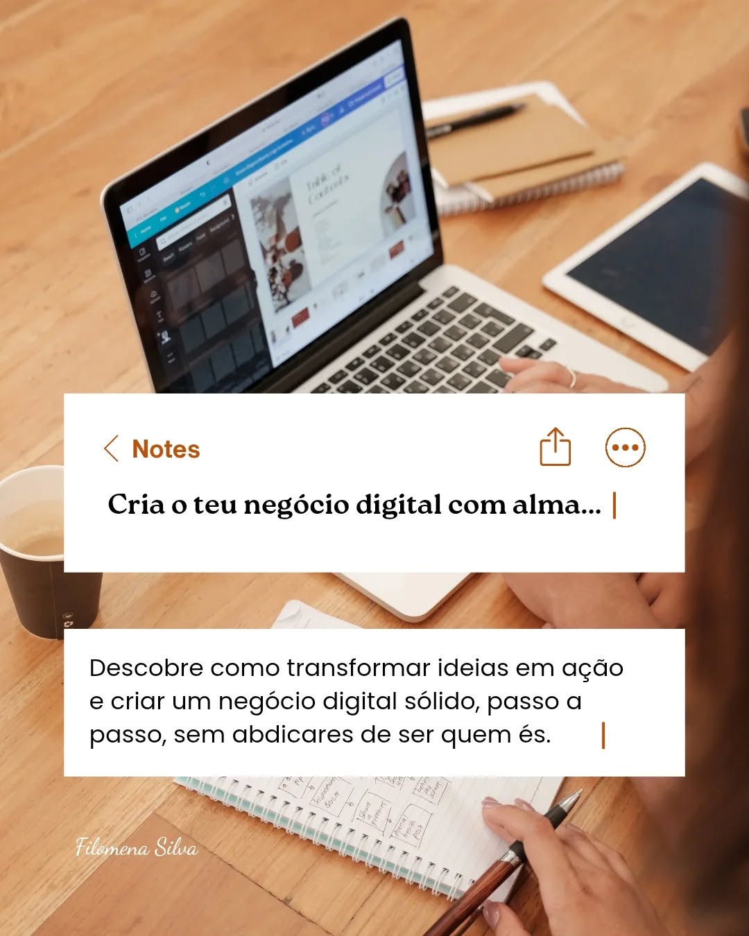 Já reparaste como certos bloqueios podem travar o avanço do teu negócio, mesmo quando tens boas ideias e vontade de criar algo incrível? 🤔
No empreendedorismo digital, isso acontece muitas vezes sem nos apercebermos: crenças limitadoras, falta de estratégia, desconhecimento das ferramentas mais adequadas e medo de arriscar podem fazer com que os nossos passos fiquem sempre aquém do que sonhamos. 😬
O curso Empreender Comigo foi criado para te guiar a ultrapassar esses bloqueios e te ajudar a construir um negócio sólido e com alma. 💫
Aqui vais aprender a desbloquear crenças, organizar o teu plano de ação, comunicar com autenticidade e aplicar estratégias práticas de marketing e vendas, passo a passo.
Este curso é para ti se:
👉 Queres criar ou consolidar um negócio digital com estrutura e estratégia.
👉 Sentes bloqueios que te impedem de avançar e queres ultrapassá-los.
👉 Estás pronta para aplicar o que aprendes e transformar ideias em resultados reais.
Principais tópicos abordados:
🟠 Mindset e mentalidade empreendedora
🟠 Planeamento estratégico e análise de mercado
🟠 Posicionamento, público-alvo e proposta de valor
🟠 Marketing digital, vendas e lançamento de produtos
🟠 Criação de produtos digitais e escalabilidade
🟠 Rendimento passivo e crescimento contínuo
Inclui:
✅ Mais de 60 aulas curtas e focadas no que realmente importa
✅ Workbooks, roadmap, glossário e exercícios práticos
✅ Recursos de bónus para acelerar o teu progresso
Este curso é uma experiência completa, prática e transformadora para quem quer criar um negócio digital que faça sentido, gere confiança e abra oportunidades de crescimento.
👉 Se estás pronta para avançar e desbloquear o teu potencial, comenta "Pronta!". Vamos a isso? 🙌