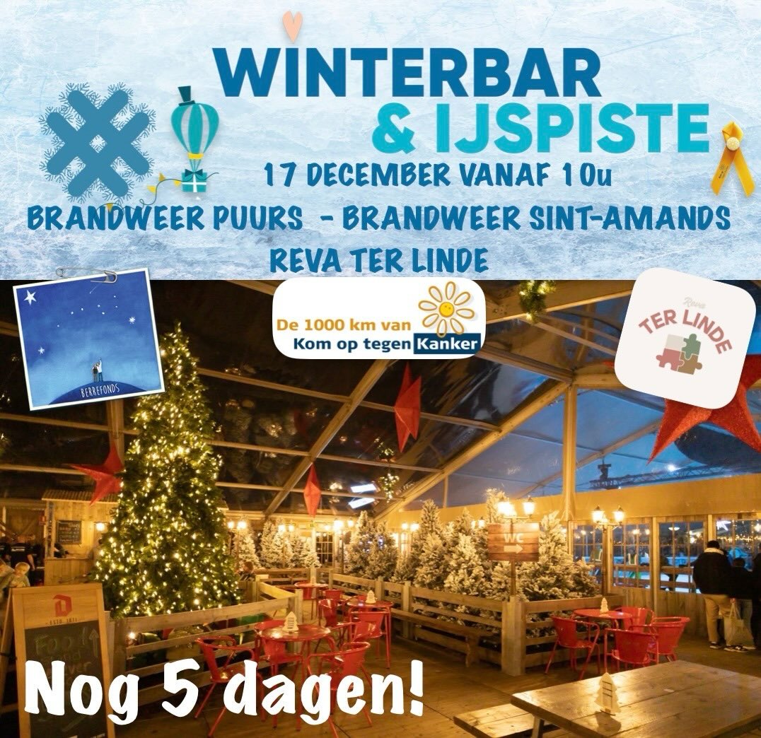 Woensdag baten wij samen met Brandweerzone Rivierenland de winterbar van Puurs uit โ๏ธ
Kom jij eens langs om een pannenkoek te eten, een stapje op de schaatsbaan te wagen of gewoon te genieten van een lekker drankje? โ๏ธโธ๏ธ๐ฅ