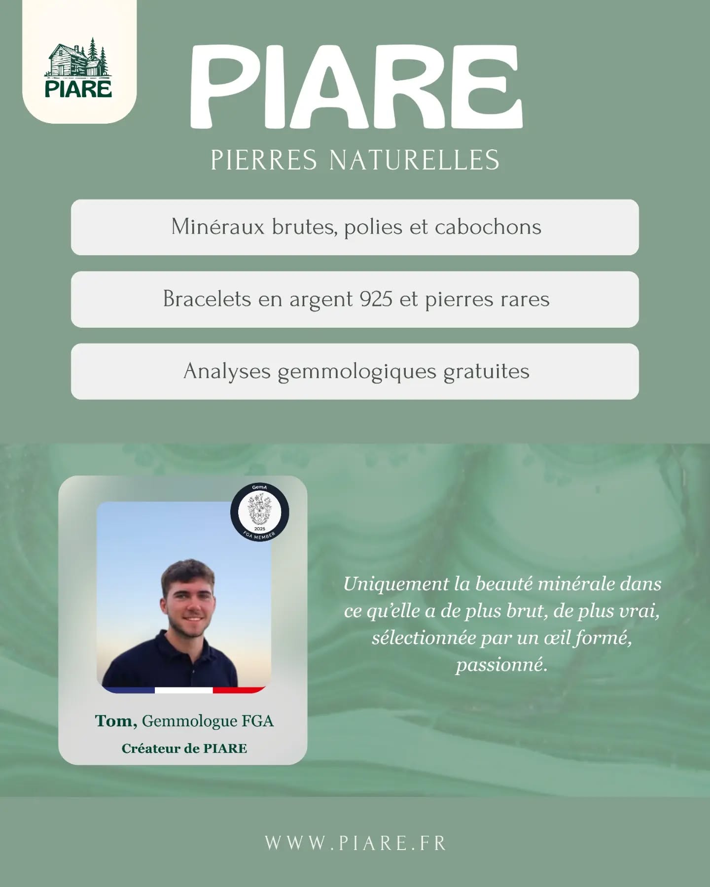 🎄 Dernier marché de Noël pour PIARE !
Retrouvez-nous à Voray sur l'Ognon ce dimanche 14 décembre pour découvrir nos pierres naturelles et échanger autour de la gemmologie.
🎁 Et pour clôturer l’année :
–30% sur tous les bracelets PIARE, une offre valable uniquement pendant la période de Noël.
Une belle occasion de choisir un bracelet en pierres naturelles, durable et qui s'adapte à toutes les tailles de poignets!
www.piare.fr