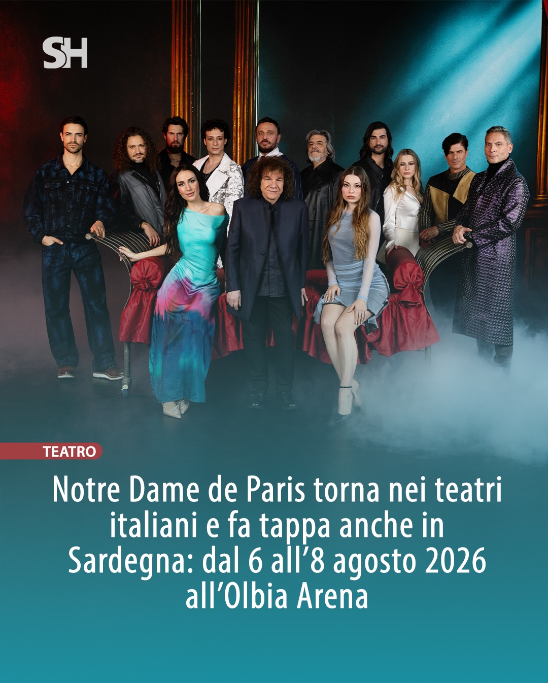✨ La cattedrale di “Notre Dame de Paris” si prepara a illuminare anche il cielo della Sardegna.
La celebre opera popolare moderna con musiche di Riccardo Cocciante, tratta dal romanzo di Victor Hugo, torna in Italia dal 26 febbraio 2026 con una nuova grande tournée che attraverserà il Paese fino al 6 gennaio 2027. 🇮🇹
🎭 Dopo oltre vent’anni di repliche e milioni di spettatori, lo spettacolo si conferma un classico contemporaneo capace di raccontare emarginazione, paura del diverso, desiderio d’amore e ricerca di giustizia attraverso musica, danza e teatro.
Una combinazione di linguaggi che ha trasformato “Notre Dame de Paris” in un punto di riferimento della scena live internazionale. 🌍
🌊 Tra le tappe annunciate spicca una data che interessa da vicino il pubblico sardo: dal 6 all’8 agosto 2026 lo show arriverà all’Olbia Arena, portando sull’isola uno degli eventi più attesi della prossima stagione estiva.
Dietro le quinte, la produzione firmata Clemente Zard e Vivo Concerti conferma l’ambizione di una tournée che ripercorre la storia di un titolo diventato simbolo del teatro musicale.
👉 L’approfondimento completo, con tutte le città della tournée e i dettagli sulla tappa di Olbia, continua su SHmag.it
📸 Attilio Cusani ✨ La cattedrale di “Notre Dame de Paris” si prepara a illuminare anche il cielo della Sardegna.
La celebre opera popolare moderna con musiche di Riccardo Cocciante, tratta dal romanzo di Victor Hugo, torna in Italia dal 26 febbraio 2026 con una nuova grande tournée che attraverserà il Paese fino al 6 gennaio 2027. 🇮🇹
🎭 Dopo oltre vent’anni di repliche e milioni di spettatori, lo spettacolo si conferma un classico contemporaneo capace di raccontare emarginazione, paura del diverso, desiderio d’amore e ricerca di giustizia attraverso musica, danza e teatro.
Una combinazione di linguaggi che ha trasformato “Notre Dame de Paris” in un punto di riferimento della scena live internazionale. 🌍
🌊 Tra le tappe annunciate spicca una data che interessa da vicino il pubblico sardo: dal 6 all’8 agosto 2026 lo show arriverà all’Olbia Arena, portando sull’isola uno degli eventi più attesi della prossima stagione estiva.
Dietro le quinte, la produzione firmata Clemente Zard e Vivo Concerti conferma l’ambizione di una tournée che ripercorre la storia di un titolo diventato simbolo del teatro musicale.
👉 L’approfondimento completo, con tutte le città della tournée e i dettagli sulla tappa di Olbia, continua su SHmag.it
📸 Attilio Cusani