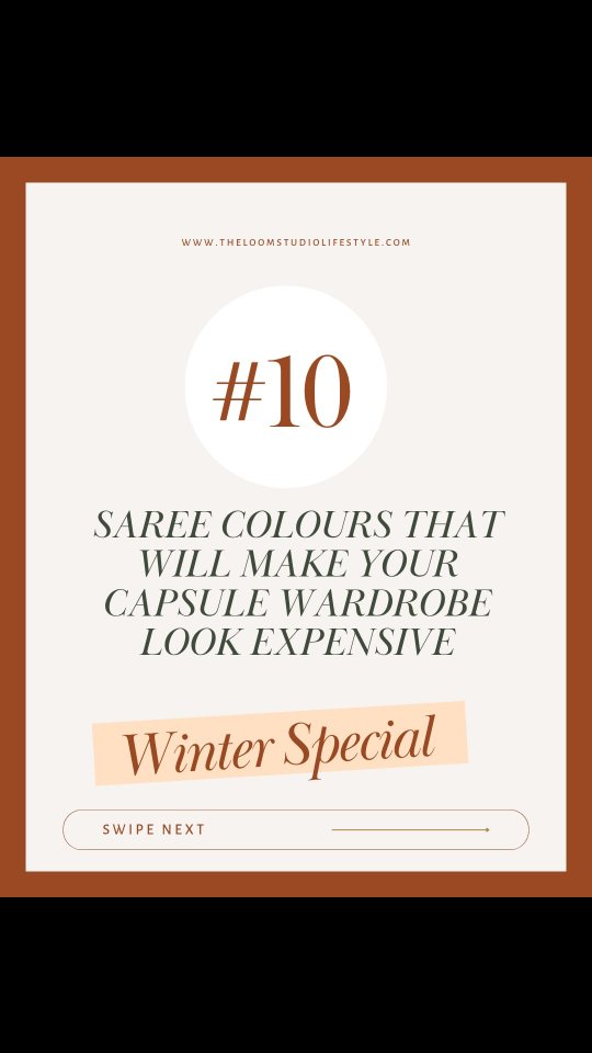 ✨Top 10 Saree Colours for a Winter Capsule Wardrobe That Looks Effortlessly Expensive ✨
Because winter deserves elegance that feels warm, rich, and timeless. ❤
Save for later ✔️
Which colour are you adding to your winter capsule wardrobe? 😎🧐
Saree Link in Bio
#winterwear #capsulewardrobe #explore