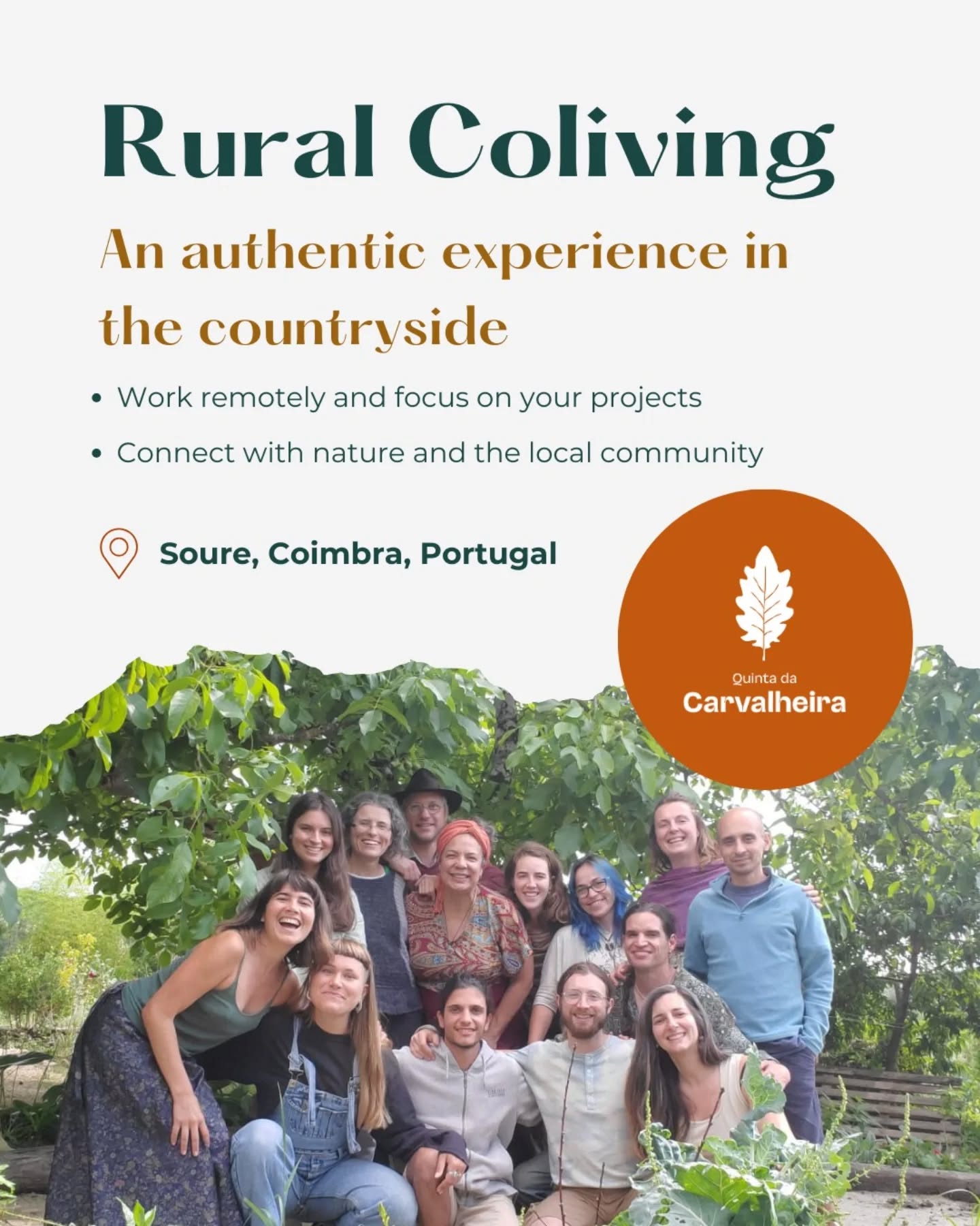 🌿❄️ Winter Coliving at Carvalheira
Because life slows down… and you can slow down too.
Winter brings a special kind of magic to our coliving: calmer days, softer light, longer conversations by the fire and a sense of coziness only nature can create.
And this season comes with unique advantages:
- More tranquility: quieter spaces, slower rhythms, deeper focus.
- Cozy community moments: warm dinners, shared stories, and that comforting sense of togetherness.
- More accessible prices with special conditions for longer winter stays.
- A perfect work environment with fewer distractions, more creativity, more presence.
- Nature in its purest form bringing silence, misty mornings, wet earth and inspiration everywhere.
Winter is the ideal moment to retreat, create, rest, and reconnect with yourself and with others.
If your body is asking for warmth, pause and presence… Carvalheira is here for you!
Send us a message to learn more about our special winter conditions ❄️
#wintercoliving #colivingportugal #slowseason #workationportugal #ruralliving #regenerativeliving