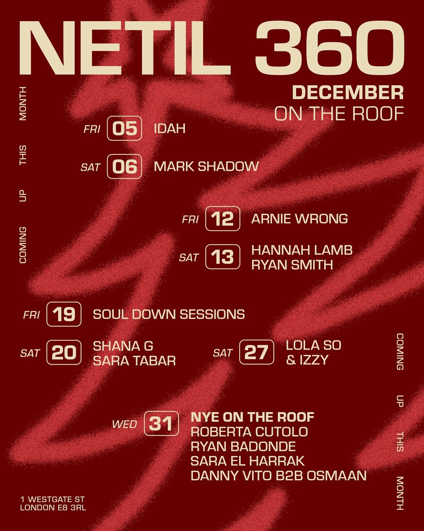 Something special is coming…
Friday 19 December, @souldownsessions takes over the @netil360 rooftop!
For an evening full of atmosphere. Expect grooves in Nu-Soul, Jazz, & R&B curated by @chloe.calvin
8 PM - Midnight | FREE ENTRY 🤎
This is our moment to connect beyond the airwaves. Come chill, vibe out, and enjoy the London skyline.
Save the date, spread the word, and bring your good energy.
See you under the stars! ✨🌌🎄