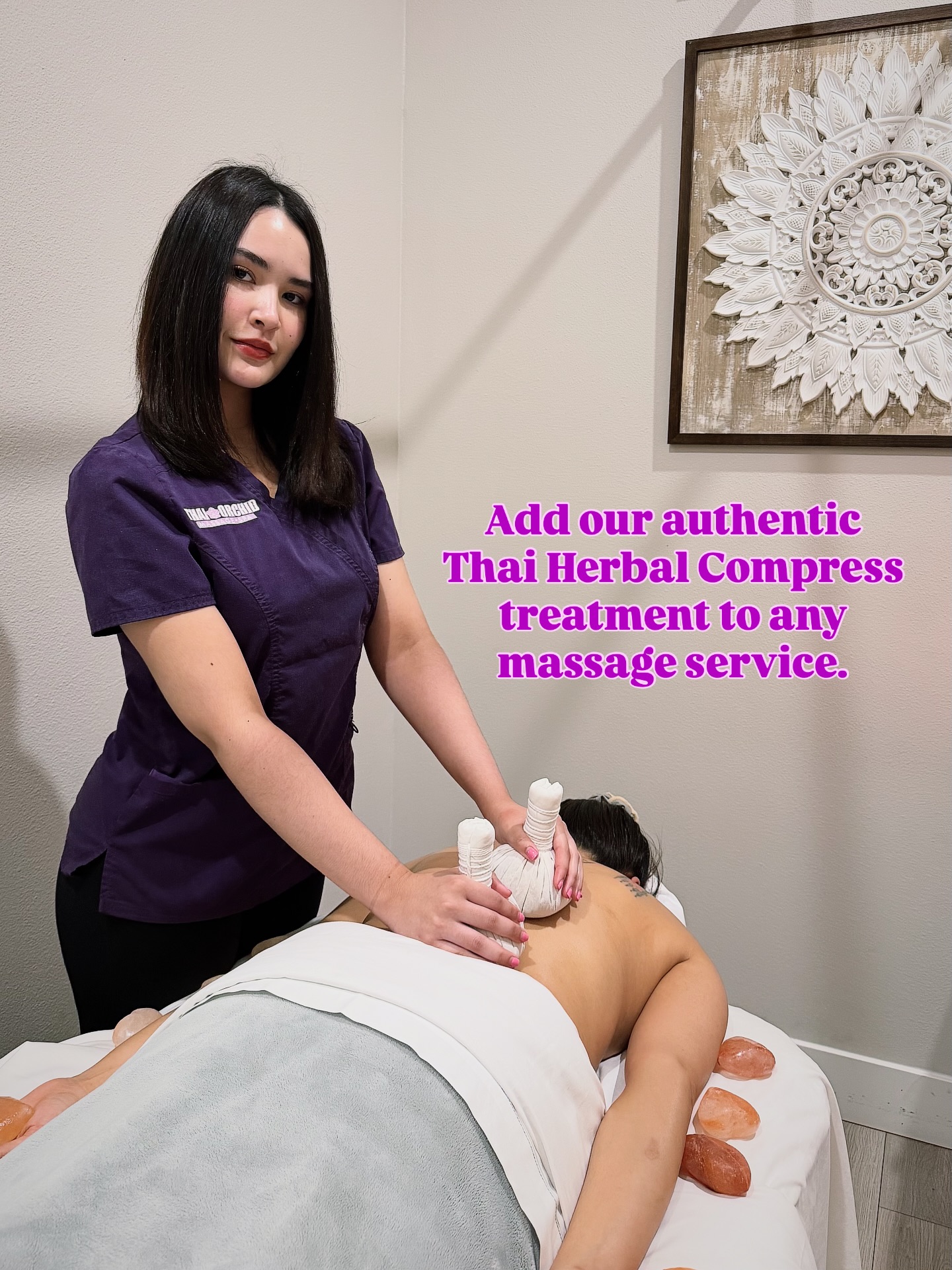 Enhance your relaxation at Thai Orchid Massage & Spa in Centennial Hills, Las Vegas! For just $30, you can add our authentic Thai Herbal Compress treatment to any massage service.
✨ What is a Thai Herbal Compress?
The Thai Herbal Compress, or Luk Pra Kob, is an ancient healing remedy used in traditional Thai medicine. It involves a cloth bundle containing a blend of therapeutic herbs (like lemongrass, turmeric, kaffir lime, and camphor) that is steamed until piping hot. The heated compress is then gently pressed or rolled onto the body, focusing on sore muscles and energy lines.
💚 Health Benefits of Thai Herbal:
Muscle Relief: The heat deeply relaxes stiff, aching muscles and chronic tension, making it perfect for post-workout or desk-related strain.
Aromatherapy: The natural herbal essential oils are released by the steam, promoting stress reduction, mental clarity, and improved breathing.
Improved Circulation: The warmth helps increase blood flow to the treated areas, speeding up the body’s natural healing process.
Skin Conditioning: Certain herbs, like turmeric, contain natural antioxidants that can help cleanse and soften the skin.
Transform your standard massage into an elevated healing experience!
Book your session today and ask to add the Thai Herbal Compress for a truly restorative treatment.
BOOK TODAY ✨
(725) 259-6295
www.ThaiOrchidMassageSpa.com
💫 Walk-Ins & Appointments Welcome
📍 8414 Farm Road Suite 140
Las Vegas, NV 89131
🌸🌸🌸🌸🌸🌸🌸🌸🌸🌸
#thaiherbal #thaiherbalcompress #massagebenefits #holistichealth #naturalhealing #lukprakob #thaimassage #selfcaresunday #healingenergy #healinghands #vegaslocal #vegaslocalspot #northlasvegas #vegasyogacommunity #lasvegasyoga #lasvegasfitness #lasvegaspilates #vegaschiropractor #lasvegaschiropractors #vegascommunity #vegashelp #vegashealthcoach #lasvegashealthandwellness