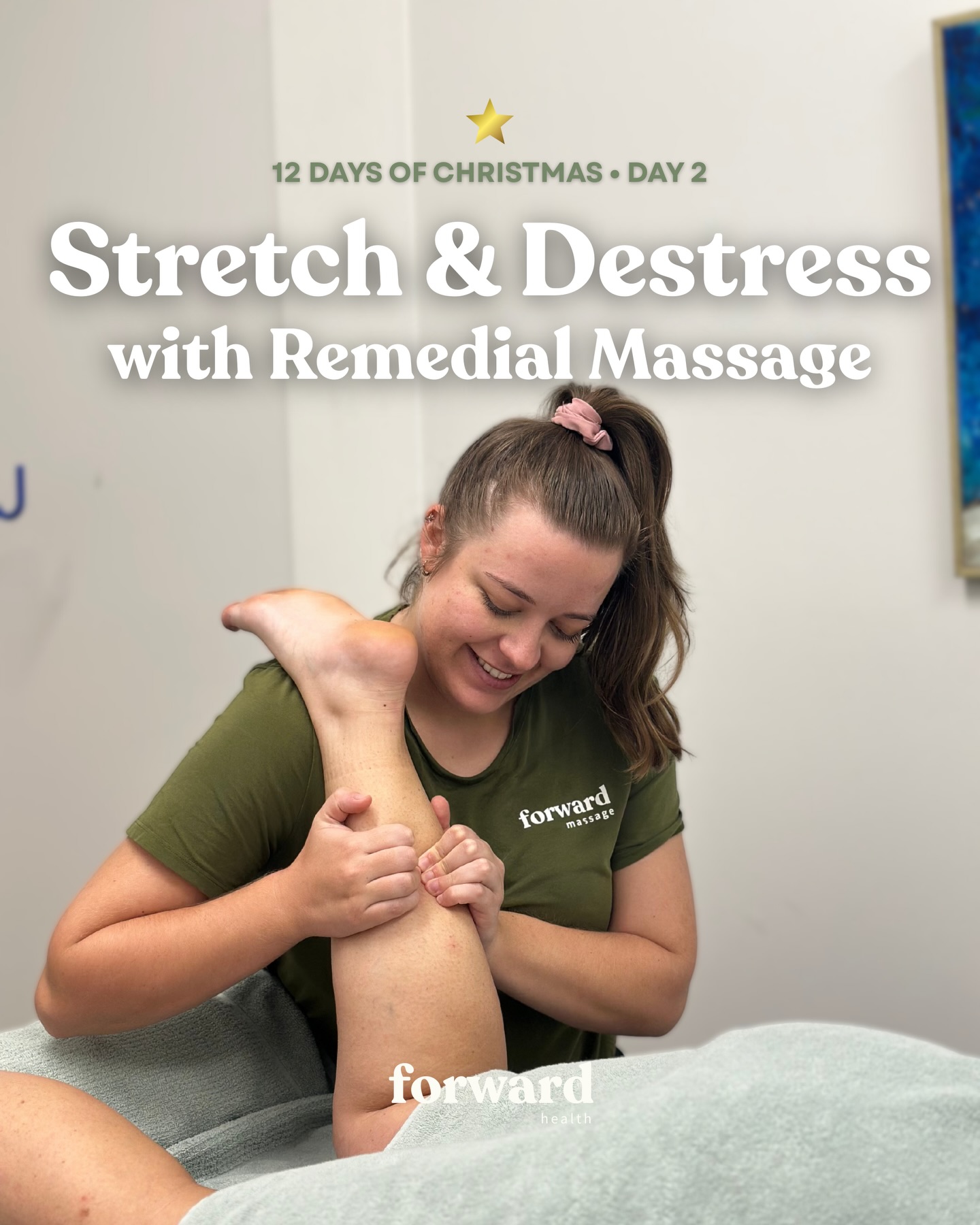 Day 2 of our 12 Days of Christmas 🎄
This time of year often brings more stress, more sitting, and more tension than we realise
Remedial massage is a simple way to help your body slow down, release built-up tension, and reset your nervous system during the busy Christmas period
Sometimes the best gift is letting your body rest for a moment.
Call us on 0420 522 558 to book yourself in or purchase a gift card 🧑🎄