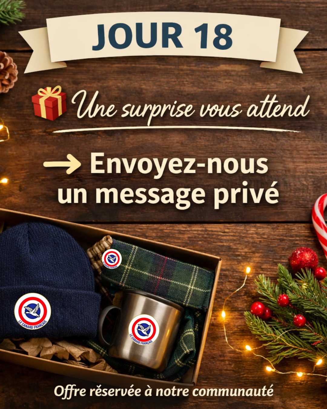 Jour 18 – Calendrier de l’Avent 🎄
Aujourd’hui, on a choisi de remercier directement celles et ceux qui nous suivent et soutiennent la marque.
👉 Envoyez-nous simplement un message privé,
on vous réserve une offre spéciale, uniquement par message.
⏳ Quantités et durée limitées.
#LeCanardFrançais
#CalendrierDeLAvent
#Jour18
#CoffretNoël
#IdéeCadeauNoël
#MarqueFrançaise
#ModeResponsable
#ConsommerLocal