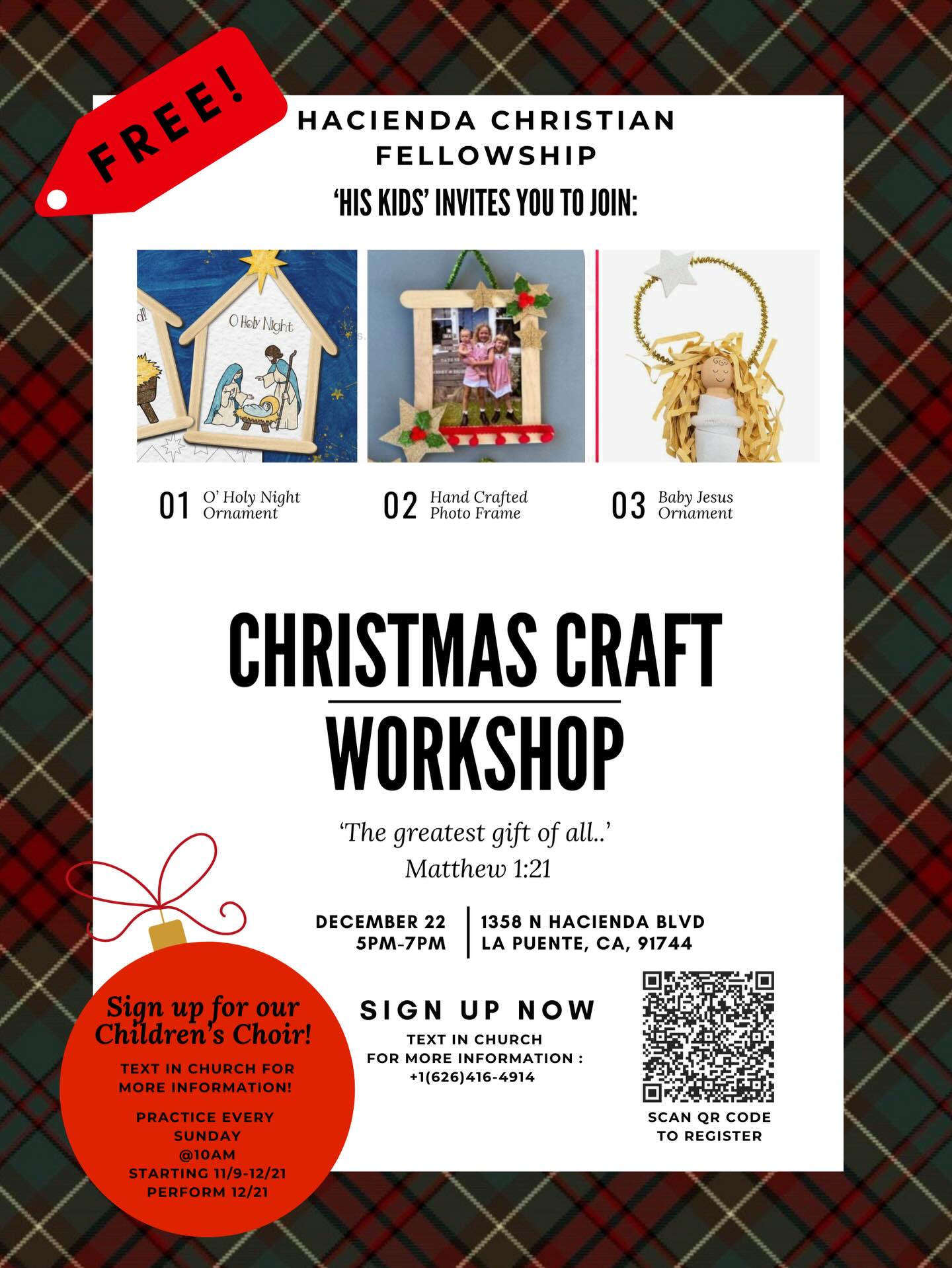 We’re so excited for our next craft workshop happening this Monday! We had so much fun getting to know some families within our community, being silly painting our hands, and playing some games. We cannot wait for you to join us, meet you and make memories on winter break! Please invite your family and friends!