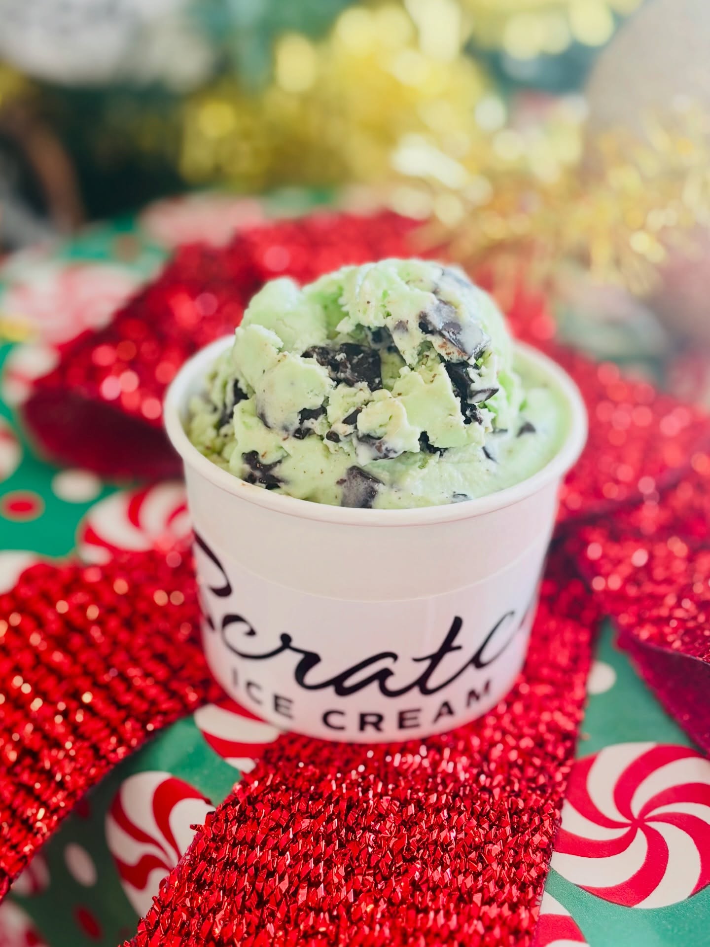 On the 15th day of December… Mint Chip! Our Brookfield location is open today until 9pm. Stop in and enjoy our mint ice cream with chocolate chips half off today only!