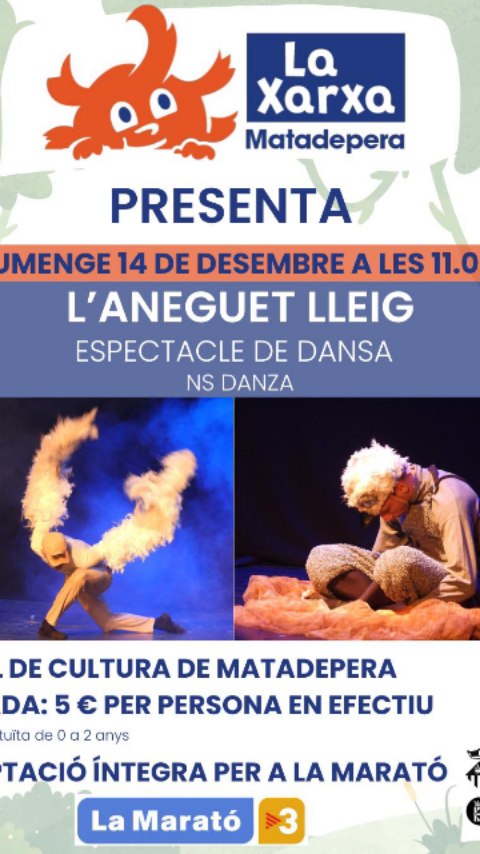 🎭 Diumenge 14, a les 11 h, vam actuar al Casal de Cultura de Matadepera, posant el punt i final a la temporada de programació de @xarxa_matadepera de 2025 amb un dels nostres espectacles més entranyables: L’aneguet lleig 🦢✨
Va ser molt especial compartir aquell moment amb tants infants i famílies, fer-nos fotos plegats i veure com gaudien dels missatges profunds i tendres que es van anar desgranant al llarg del conte popular d’Andersen 💫
Valors com: respectar els altres tal com són, tot i ser diferents, perquè allò que ens fa bonics i boniques per fora és, en realitat, tal com som per dins 🤍
💛 Tots els diners recaptats amb les entrades (5 € per persona) van ser destinats íntegrament a La Marató de TV3 🎗️📺
També agraïr la magnifica interpretació de la @fatimamonrreal en el paper de l'Aneguet... vas estar preciosa!
#nsdance #dansa #dansaenfamilia #espectaclededansafamiliar #lamaratóTV3 #ajuntamentmatadepera #queferambnens #culturafamiliar