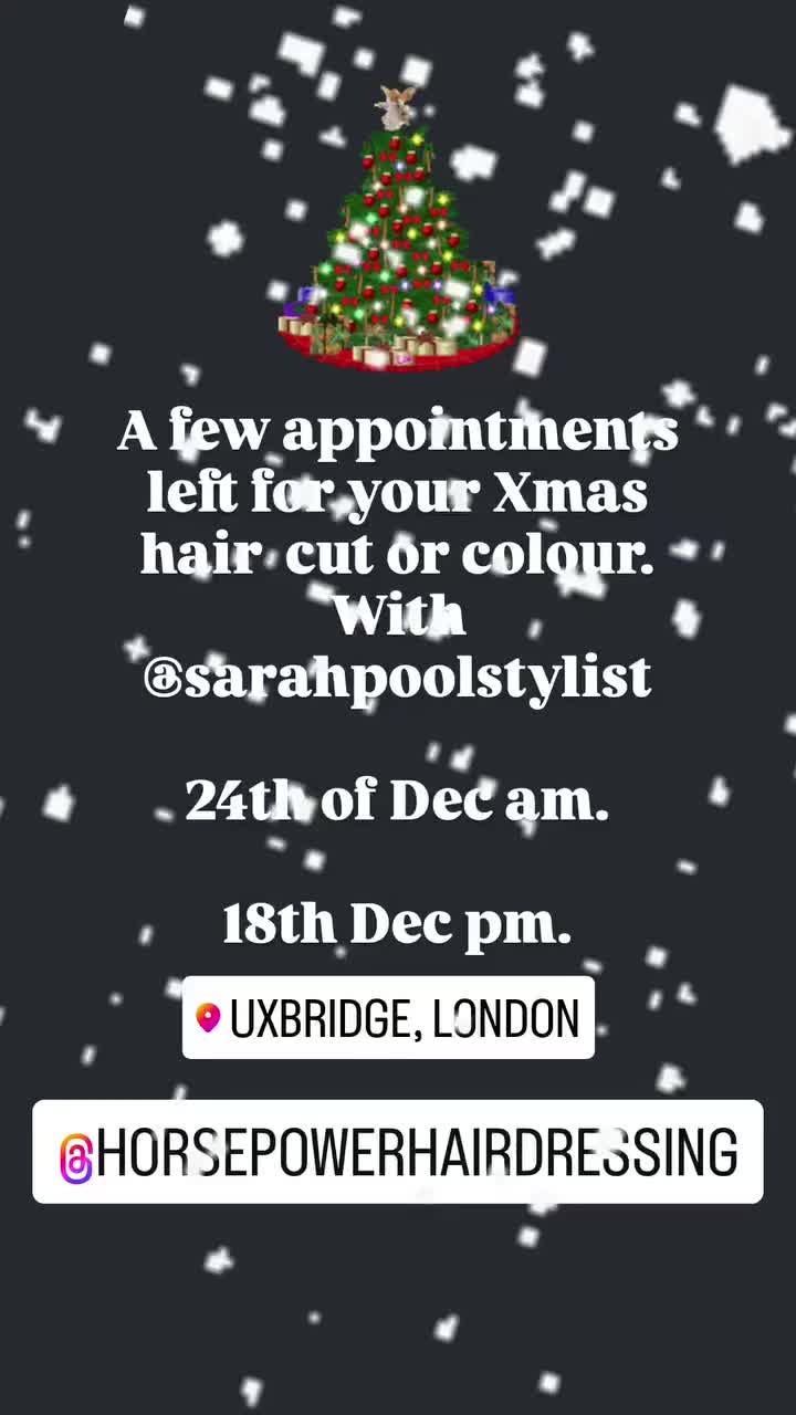 Grab your christmas hair appointment quickly before all slots go with Sarah Pool. There is a few left. 🎄🎅🎁
#hair #hairsalon #hairstylist