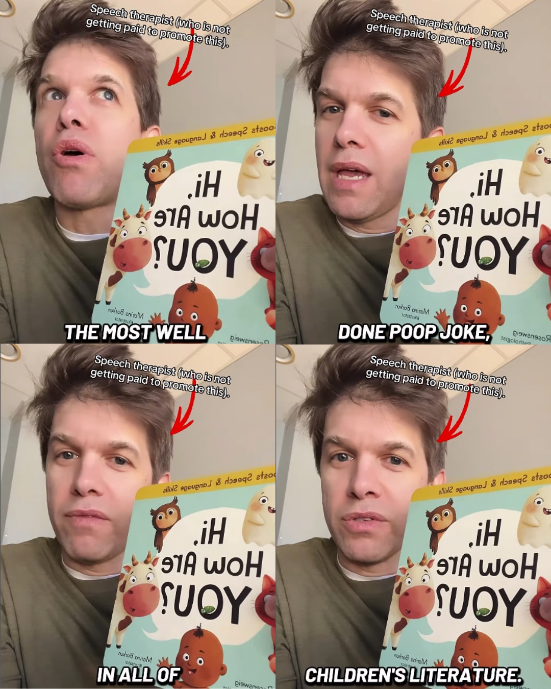 "Very classy, maybe the most well done poop joke in all of children's literature." - @mister_clay_slp
Thank you for this incredible quote, Mister Clay! ๐ My parents are so proud!
