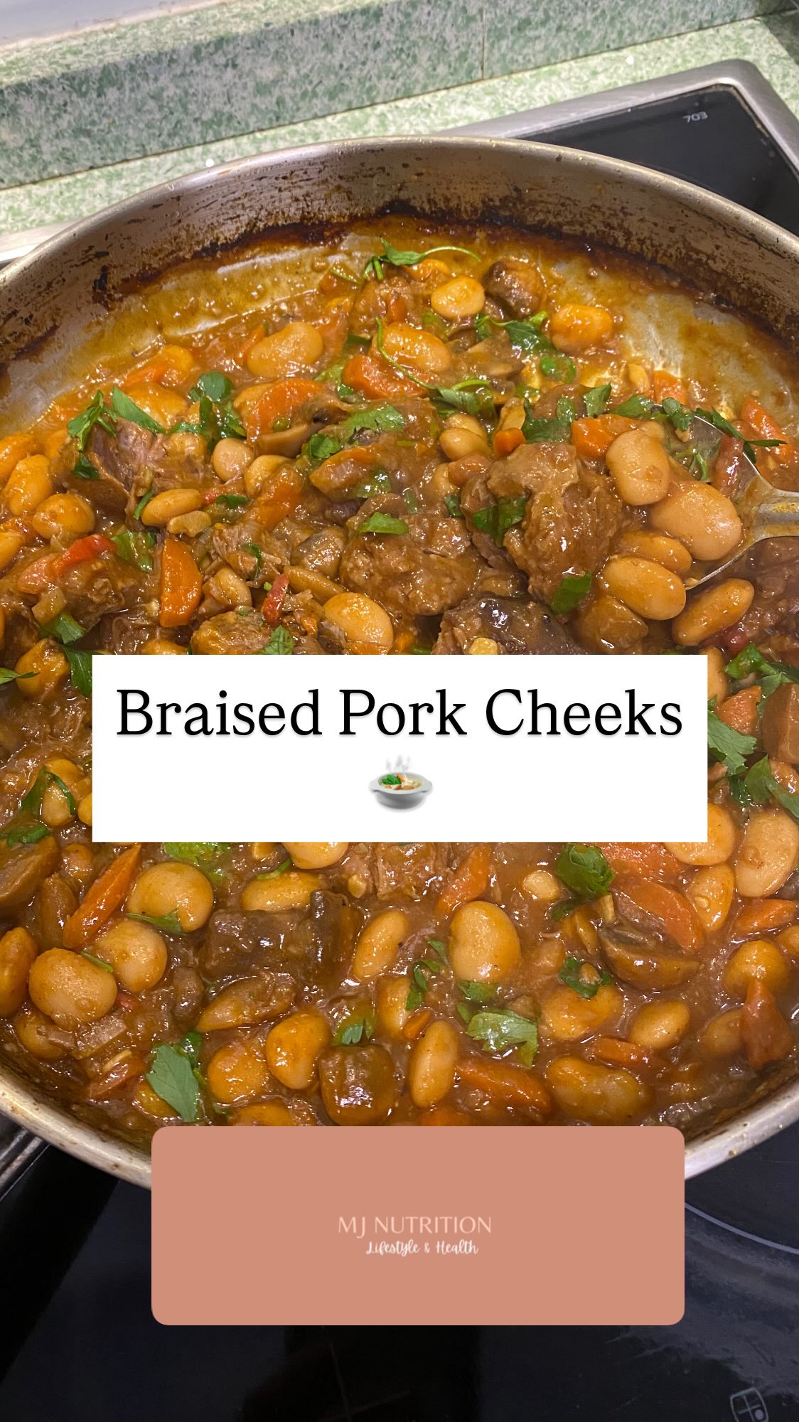 Cold day comfort in one pot 🤍
These slow-braised pork cheeks melt in your mouth, browned, simmered with onions, peppers, sherry, spices + white beans. Finished in the oven until rich, tender & saucy.
Serve with crusty bread or potatoes… pure winter warmth. 🍲✨
Pork cheeks, olive oil, salt, black pepper, onion, garlic, red pepper, Tio Pepe sherry or port, carrots, mushrooms, tomato paste, paprika, cumin, beef stock, white beans, parsley.
Save this for cosy nights in!
#WinterWarmers #FamilyDinnerIdeas #EasyComfortFood