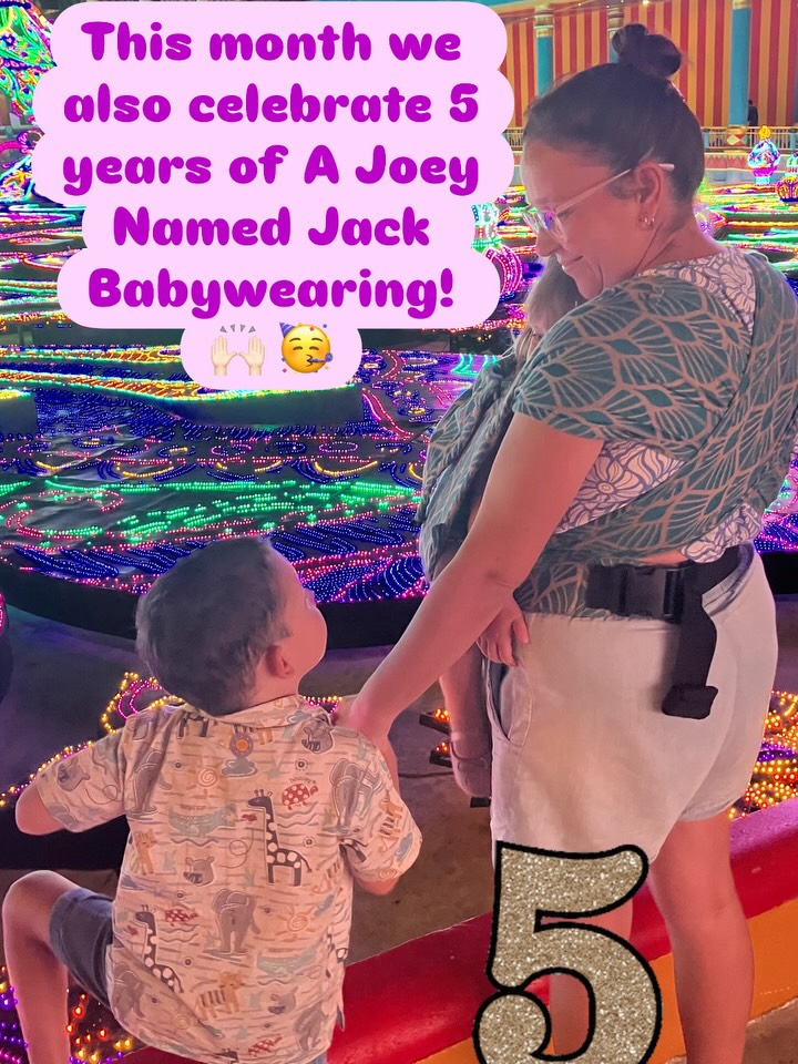 🥳 5 Amazing Years of A Joey Named Jack Babywearing! 🥳
Thank you from the bottom of my heart for all your support and trust in my small business. It has been an absolute please to help so many families in not just Perth, but Australia wide find a more optimal, safely fitted and comfortable baby carrier.
Here’s to many more years in business and helping as many Australian families as we can! 👶🏼💜