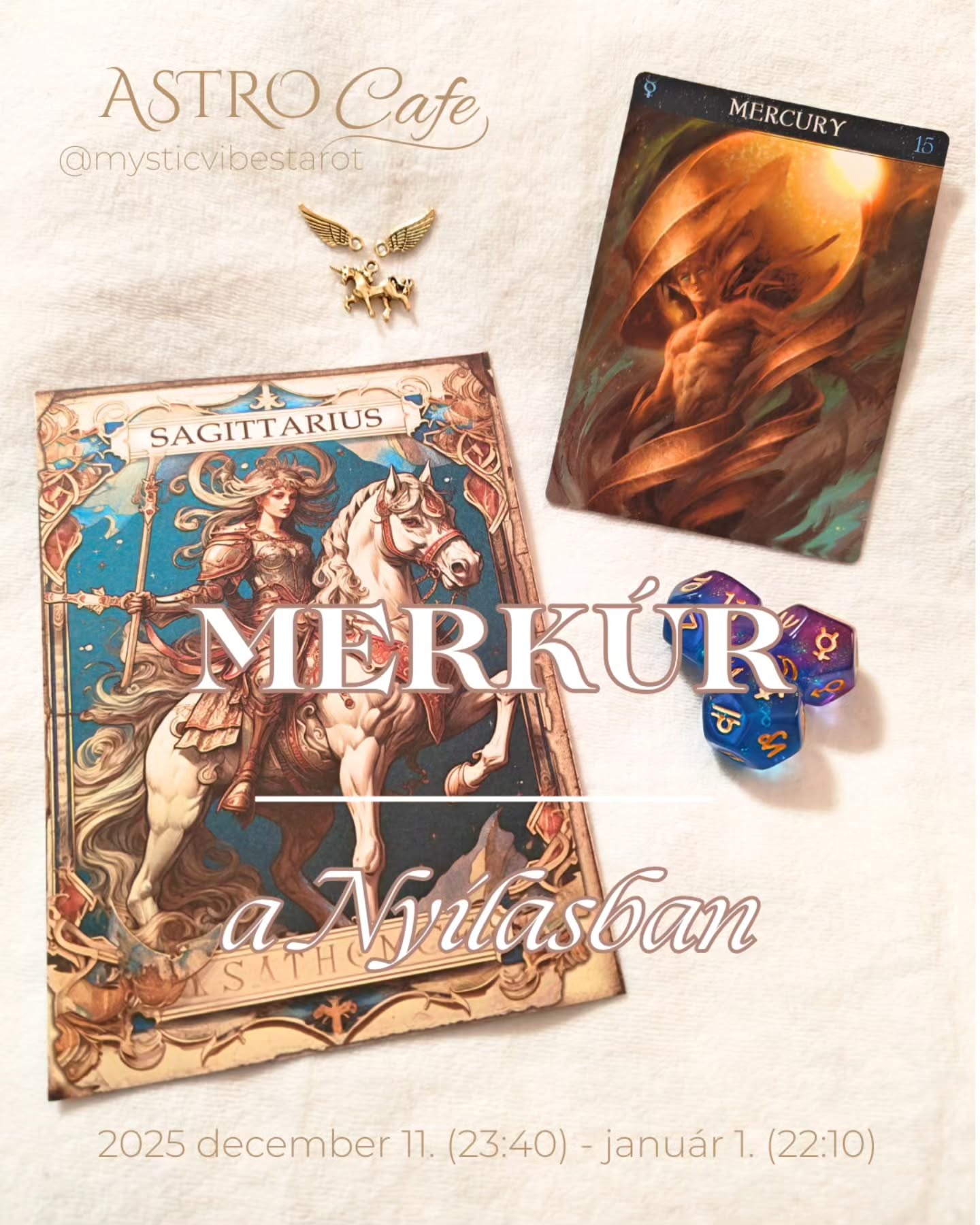 💫 ASTRO CAFE 🌟
Napi tranzitok és Holdállások a délelőtti kávéd mellé! ☕✨
Szeretnéd tudni mi vár rád a NYILAS MERKÚR időszakban? Nézd végig a carousel posztot!
⭐⭐⭐⭐⭐
💫 Ha TAROT ELEMZÉST szeretnél, vagy rendbe tennéd érzelmi életed, szeretettel várlak 1:1 KONZULTÁCIÓN, egyéni COACHING PROGRAMBAN, MENTORÁLÁSBAN.
📩 Részletekért keress www.mysticvibes.hu weboldalamon, vagy @mysticvibestarot Facebook, Instagram, Pinterest oldalamon és emailben:
💌 anitadlight@gmail.com
#asztrológia #néhánypercben #astrocafe
#zodiákus #napitranzitok #holdfázisok #tarot #szerelmitarot #tarotguide #mindset #mindfulness #manifesztáció #önfejlesztés #coaching #mentorálás
