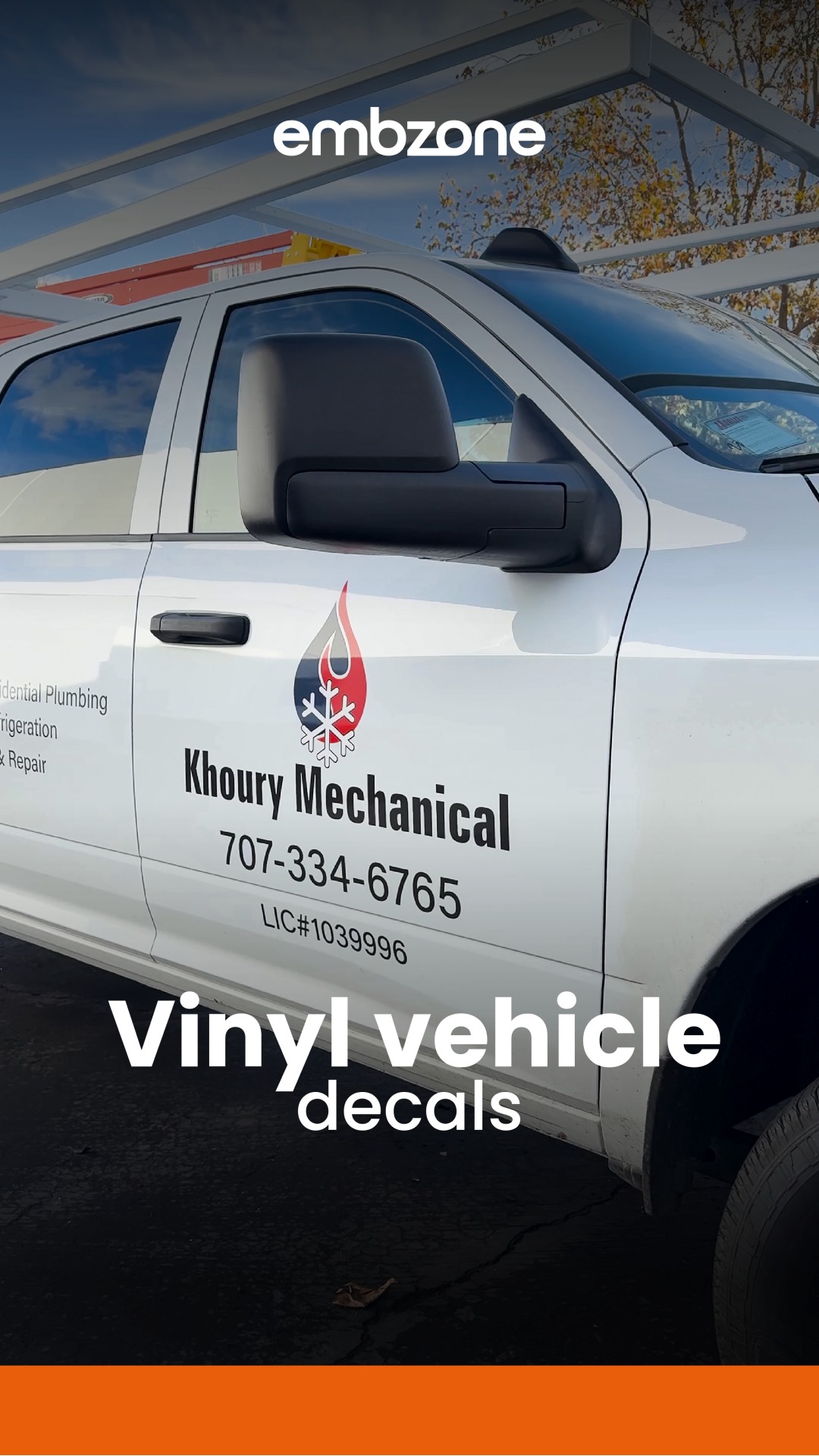 We created custom vinyl vehicle decals for Khoury Mechanical, giving their service vehicles a clean and professional branded look.
Thank you for choosing Embzone, Khoury Mechanical!
#Embzone #CarDecals #VinylDecals #KhouryMechanical #BusinessBranding
