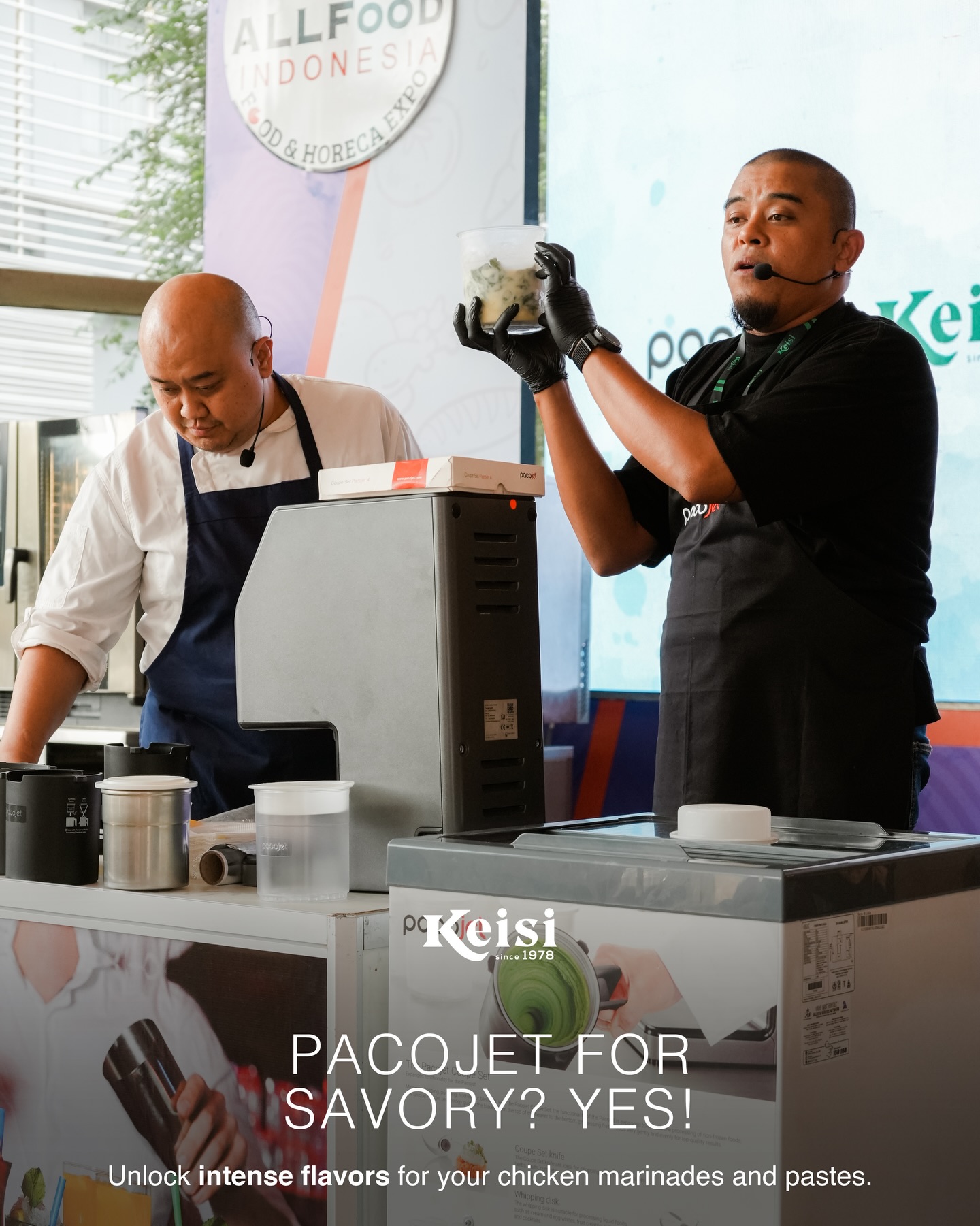 Many kitchens still associate the Pacojet with ice cream, but its real power shines in savory preparation. By deep-freezing herbs, aromatics, and proteins, chefs can unlock flavors and textures that traditional blenders simply cannot achieve. The result: perfectly smooth pastes, vibrant sauces, and consistent marinades that elevate any dish.
Want to experience how Pacojet transforms your workflow? Visit our showroom for a live demo.
Contact us via WhatsApp to learn more.
#Keisi #KeisiIndonesia #Pacojet #ProfessionalKitchen #CommercialKitchenEquipment #ChefTools #KitchenInnovation #ModernGastronomy #FoodPreparation #CulinaryTechnology
