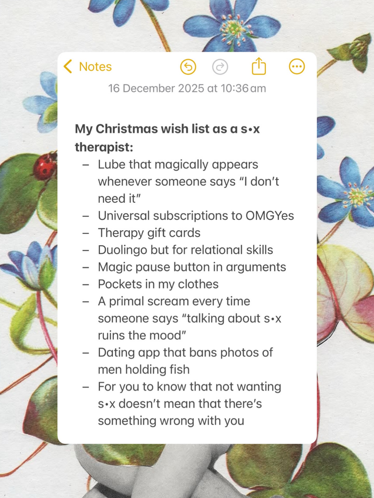 I’m over looking at boring gift guides, I can confirm this is what your relationship therapist wants for Christmas this year (and every year)🤶