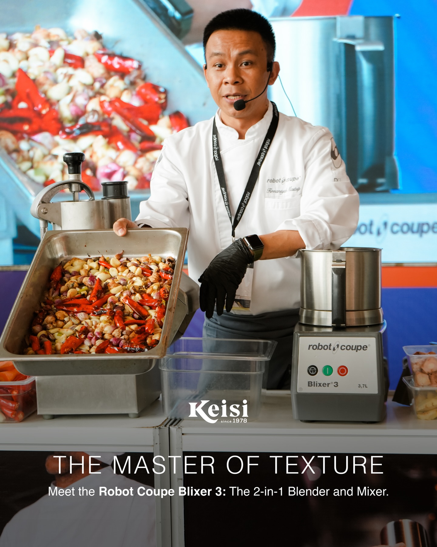 The Robot Coupe Blixer 3 is more than a blender; it is a precision tool designed for kitchens that cannot compromise on texture. From ultra-fine purées to specialized modified-texture meals, its ability to blend and process with uniform consistency makes it indispensable for healthcare foodservice, fine dining, and production kitchens alike.
What sets it apart is its capacity to handle both raw and cooked ingredients smoothly, making it an essential solution for operations that need reliability, speed, and perfectly repeatable results. Whether you are developing sauces, purées, or therapeutic meals, the Blixer 3 ensures every batch meets professional standards.
Experience the difference in your workflow and output. Visit our showroom to see the Blixer series in action.
Contact us to book a demo.
#Keisi #Since1978 #RobotCoupe #Blixer3 #ProfessionalKitchen #FoodProcessingEquipment #CommercialKitchen #KitchenSolutions #CulinaryTechnology #FoodServiceEquipment